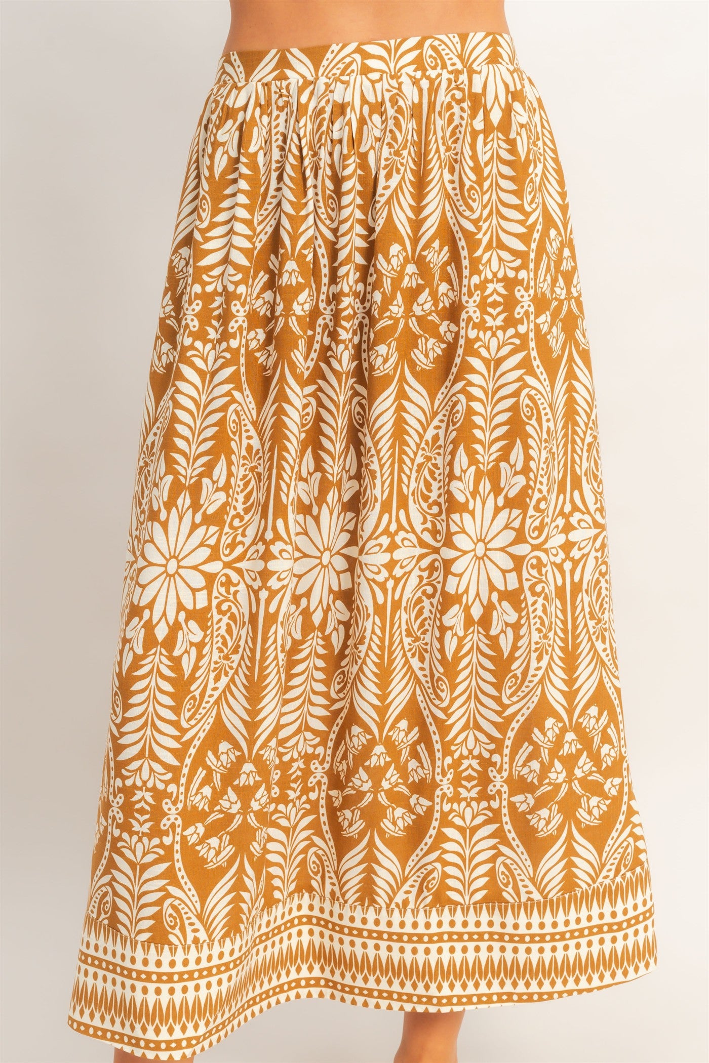 Wholesale Tropical Halter & Skirt Set Clothing HF26A863-SET BROWN HYFVE