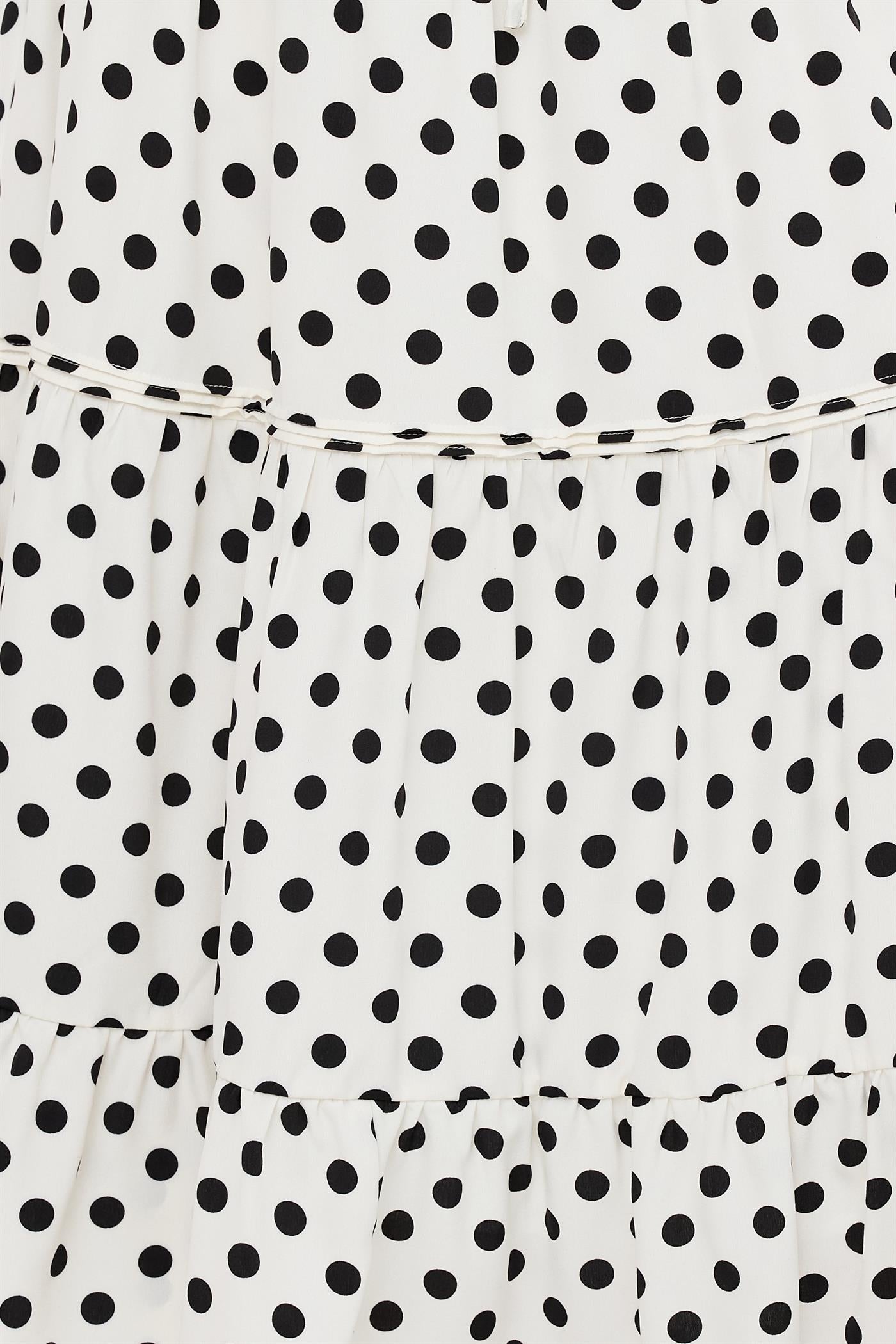 Wholesale Tiered Polka Dot Skirt Skirts HF26C066 WHITE HYFVE