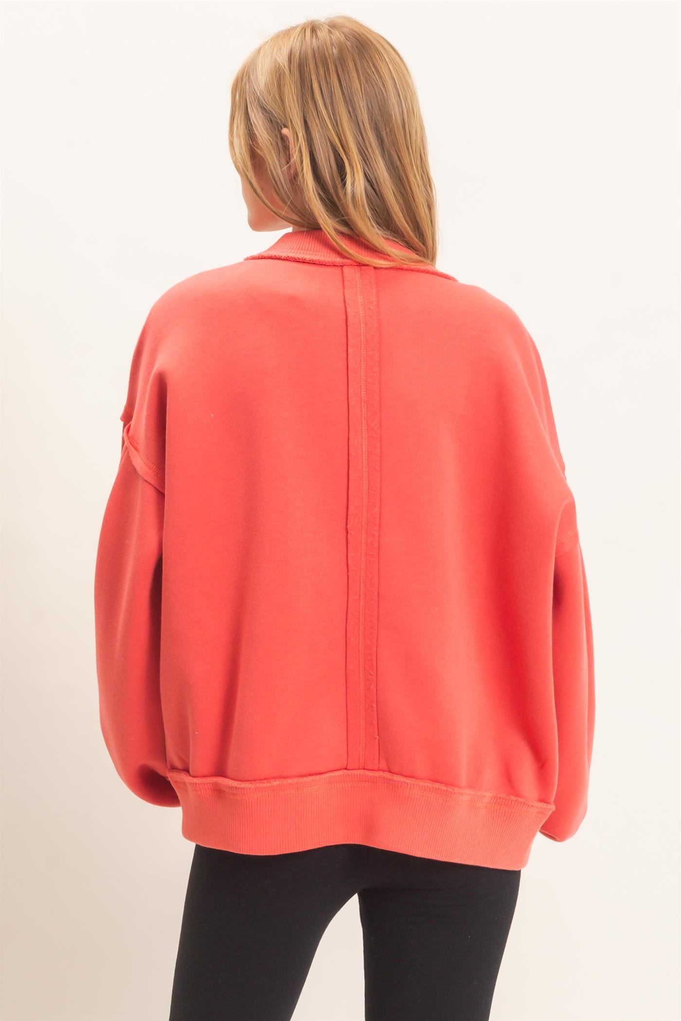 Wholesale Snap Front Jacket Coats & Jackets HF26E003 TOMATO HYFVE