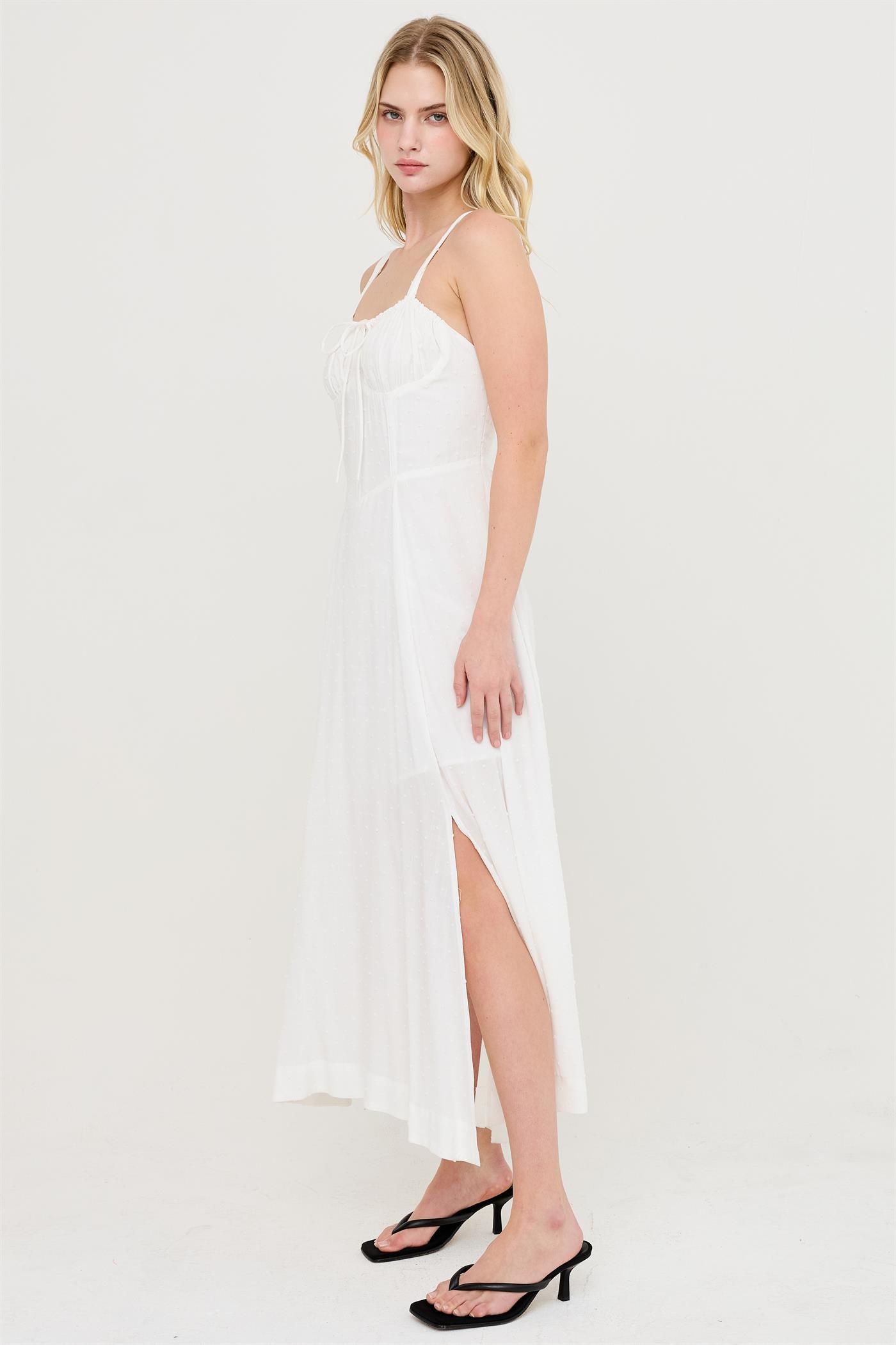 Wholesale Boned Tie-Back Dress Dresses HF25E875 OFF WHITE HYFVE
