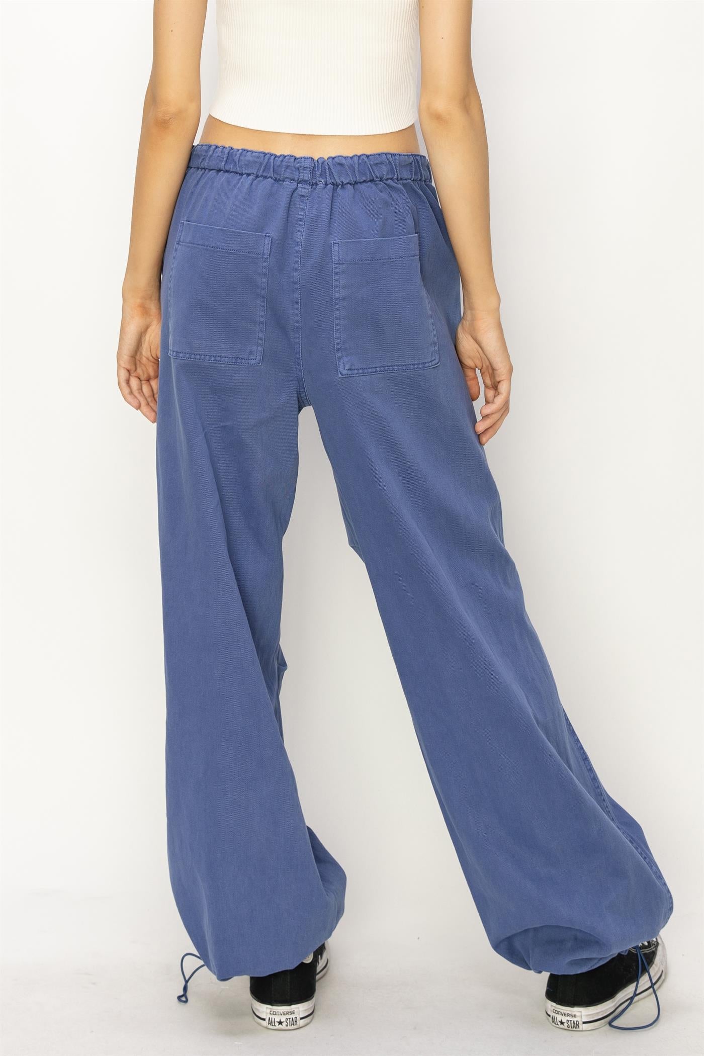 Wholesale Mid Rise Parachute Pants Pants DZ24A518 COBALT DOUBLE ZERO