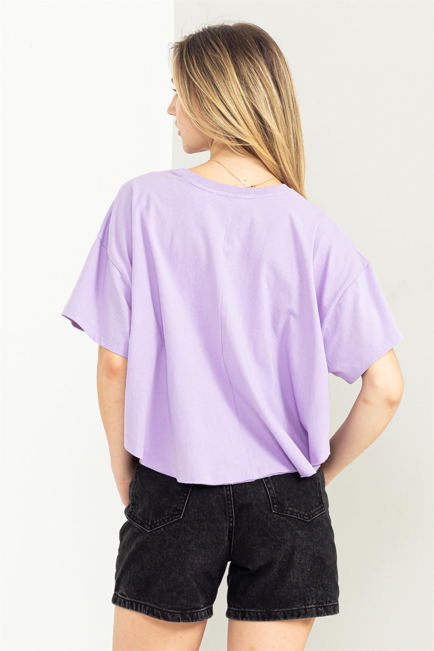 Wholesale Stay Easy Flutter Sleeve High-Low Top Clothing Tops DZ23C410 TARO DOUBLE ZERO