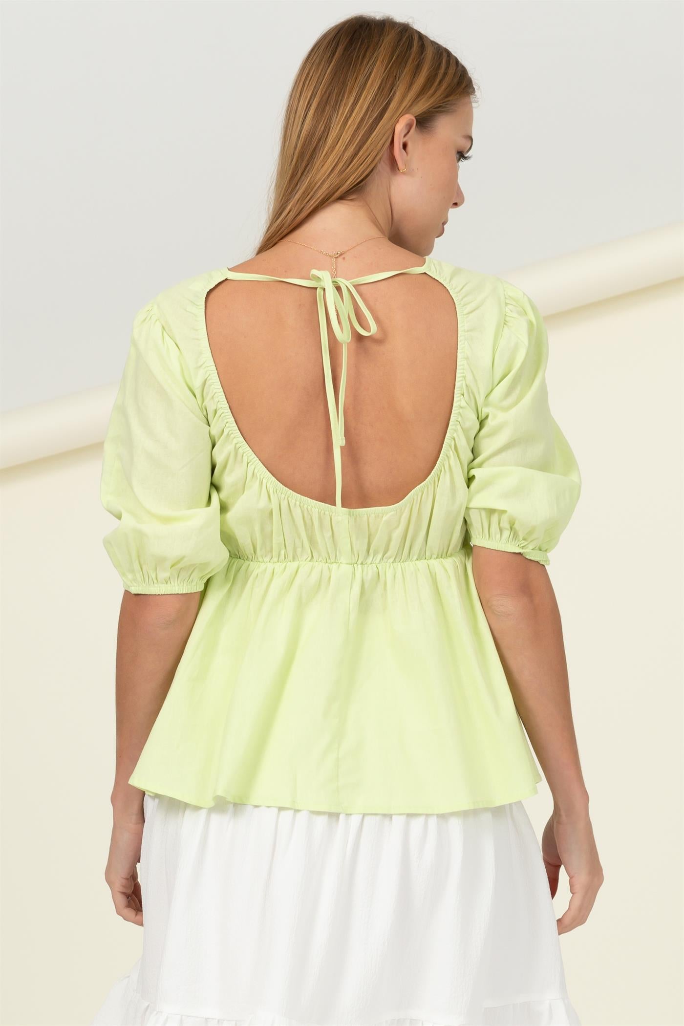 Wholesale Backless Top Clothing Tops HF22C707 MINT HYFVE