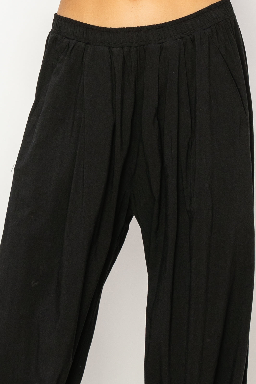 Wholesale Mid Rise Wide Leg Pants Pants DZ24A651 BLACK DOUBLE ZERO