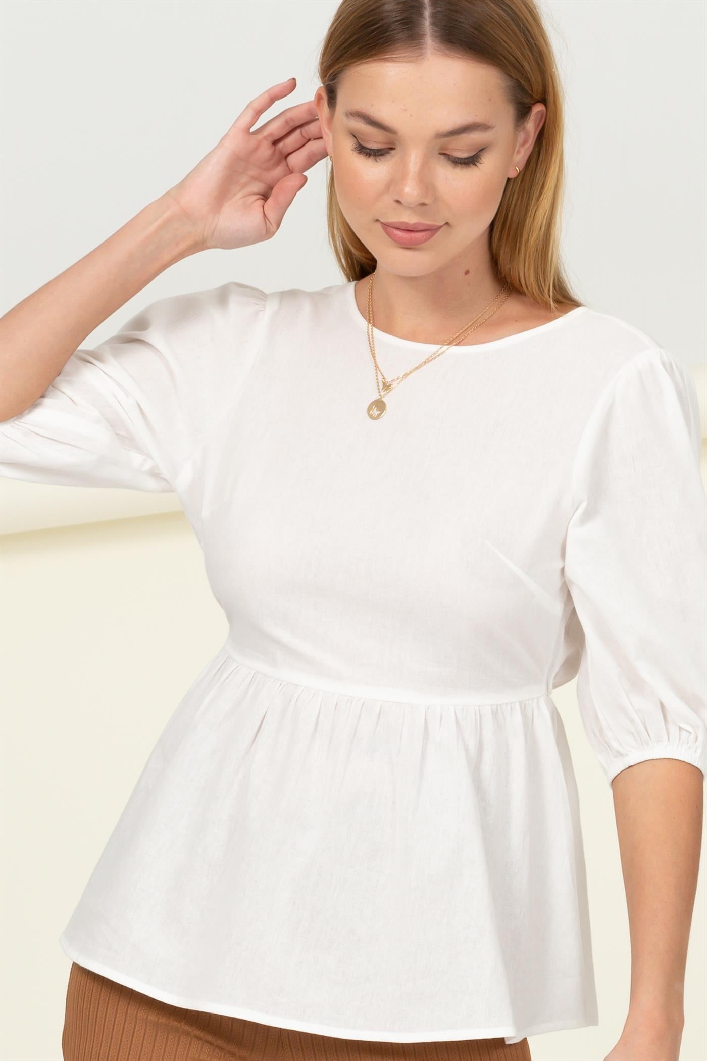 Wholesale Backless Top Clothing Tops HF22C707 OFF WHITE HYFVE