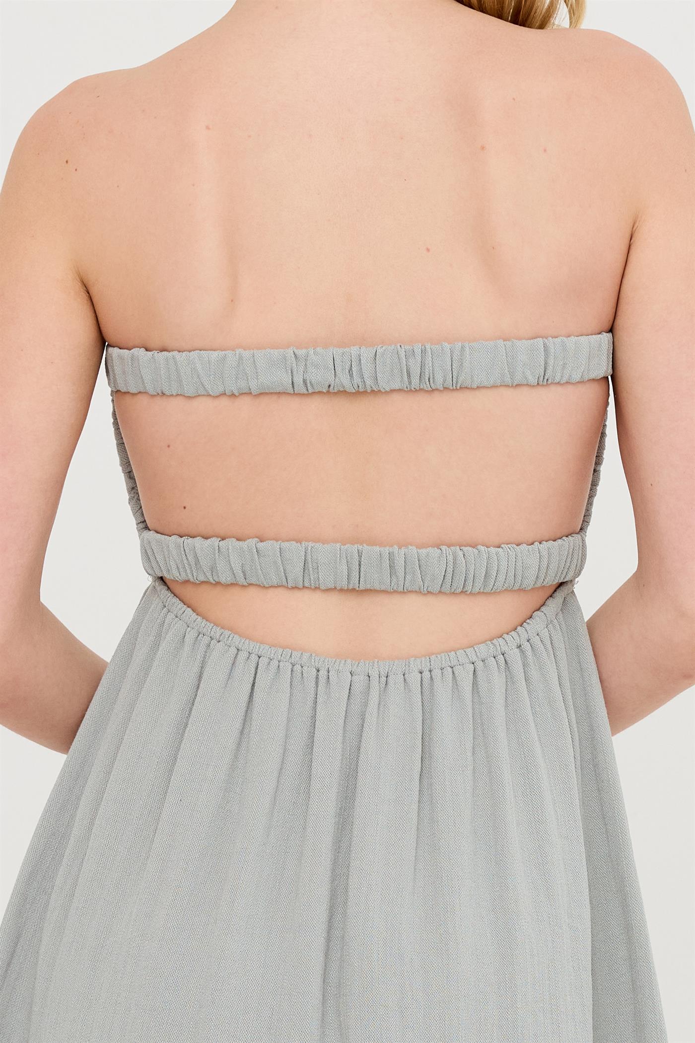 Wholesale Twist Front Mini Dress Dresses HF26C118-D DUSTY SAGE HYFVE