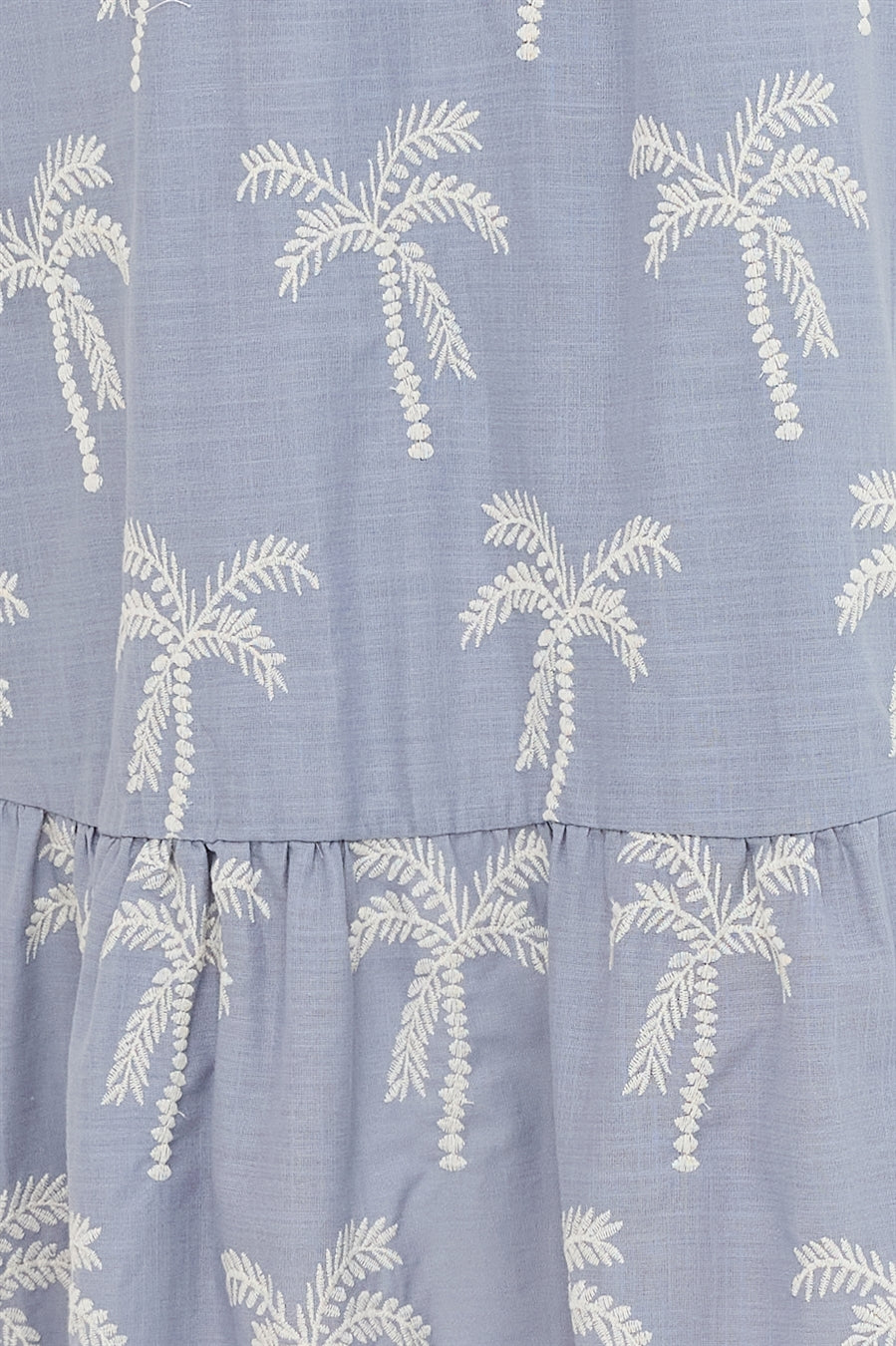 Wholesale Embroidered Spaghetti Strap Dress Dresses HF26C353-D DUSTY BLUE HYFVE