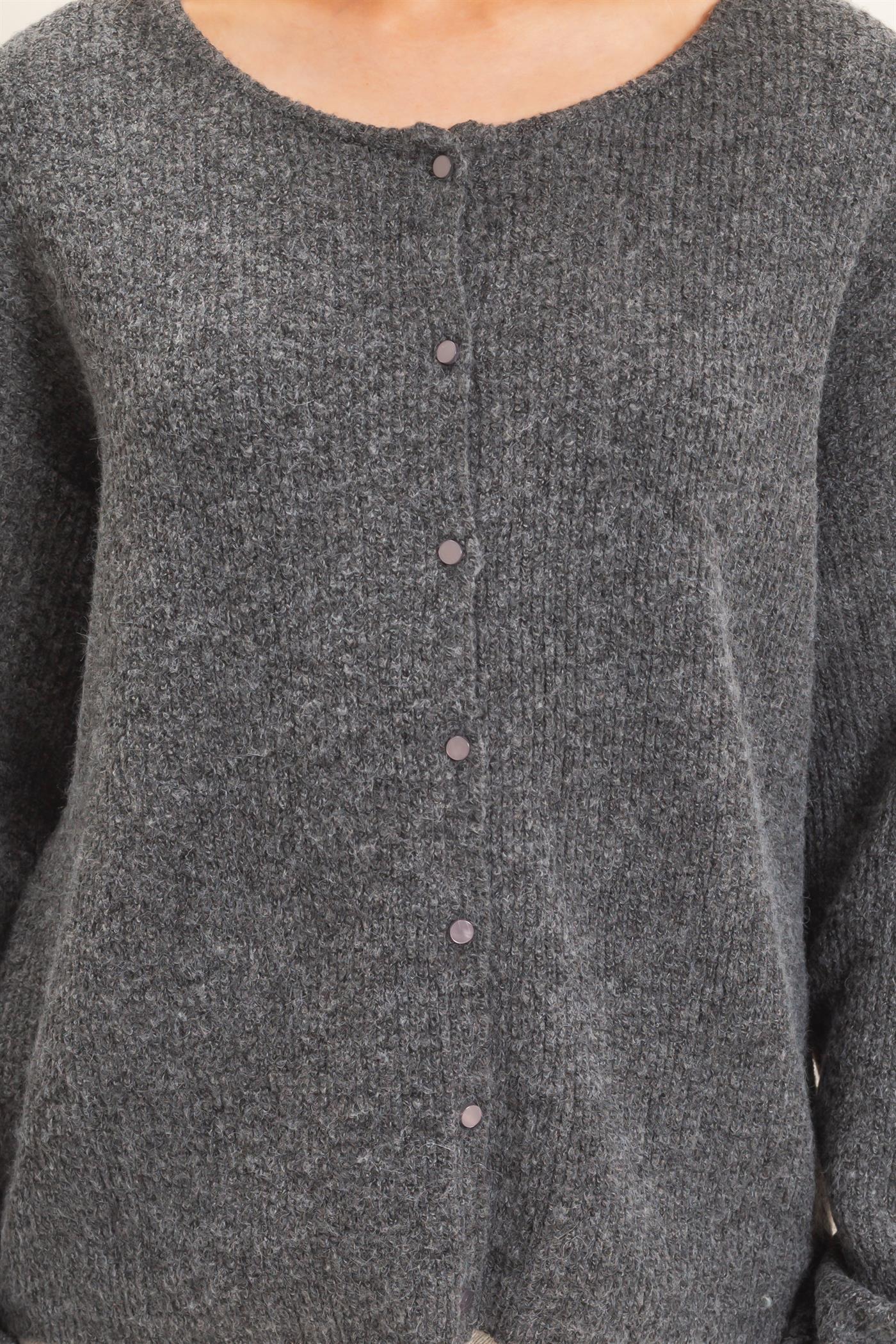 Wholesale Ribbed Cardigan Cardigans HF26E630 CHARCOAL HYFVE