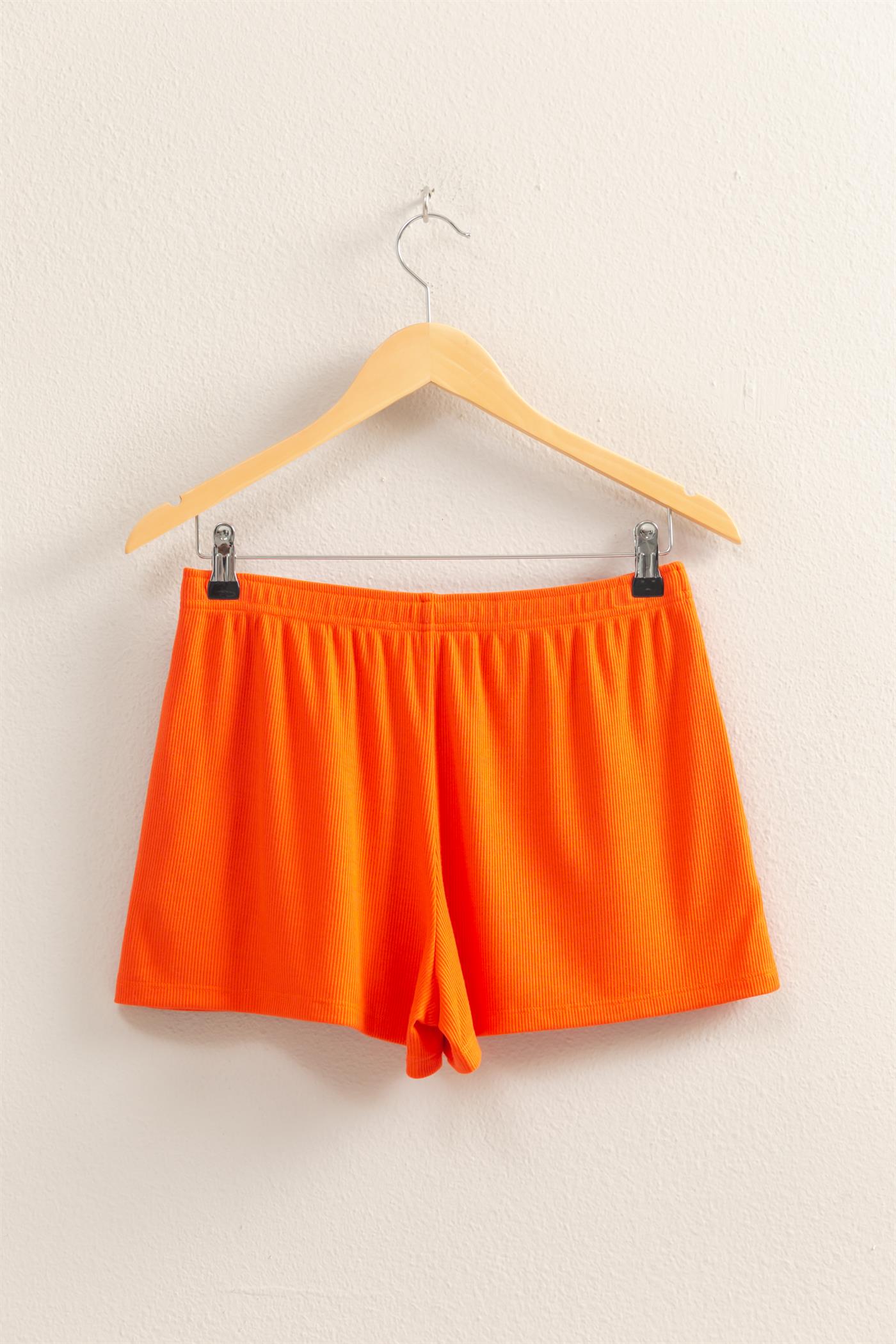 Wholesale High Waist Button Detail Flowy Shorts Shorts DZ25A934 TOMATO DOUBLE ZERO
