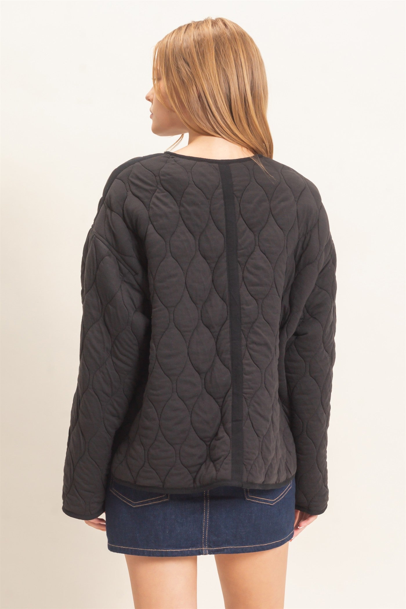 Wholesale Diamond Quilted Jacket Coats & Jackets HF26E370 BLACK HYFVE
