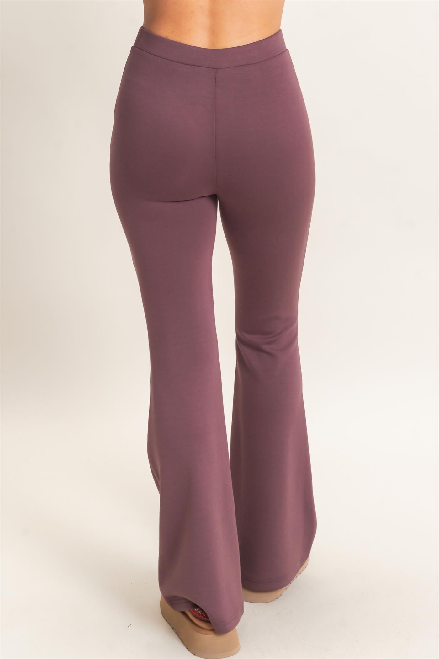 Wholesale Flared Elastic Waist Pants Pants DZ26E393 COCOA DOUBLE ZERO