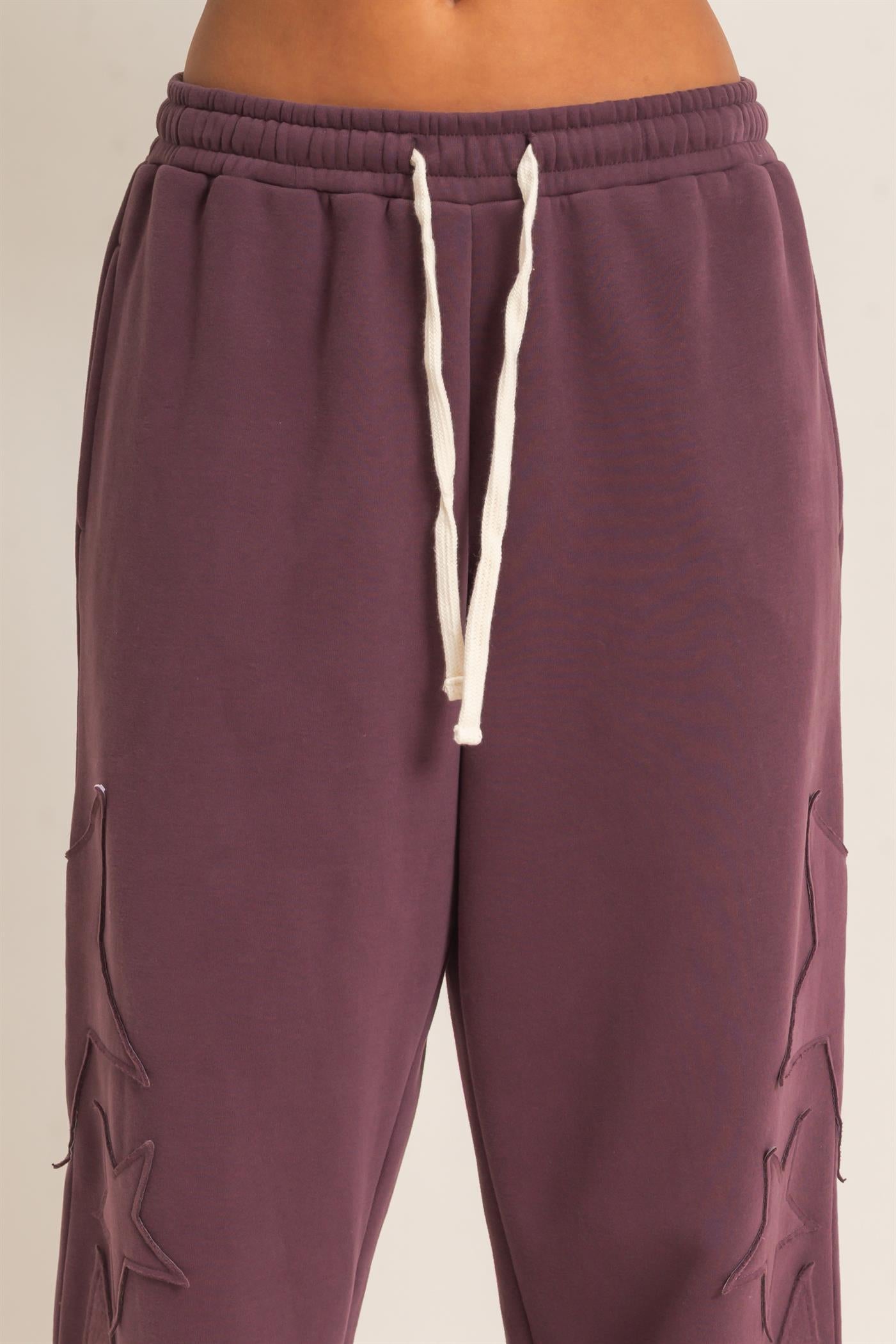 Wholesale Star Patch Jogger Pants Joggers DZ26E889 COCOA DOUBLE ZERO