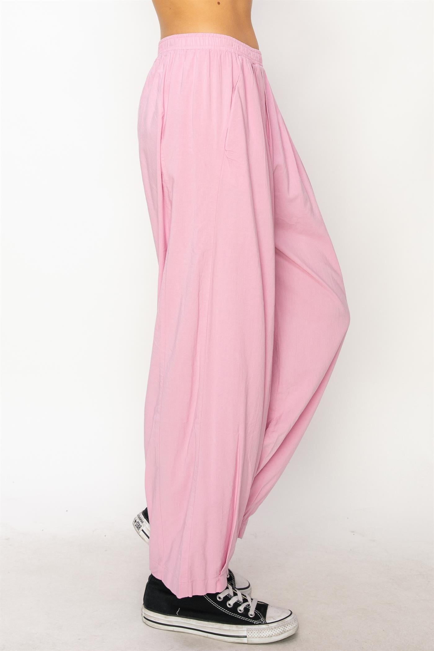 Wholesale Mid Rise Wide Leg Pants Pants DZ24A651 PINK DOUBLE ZERO