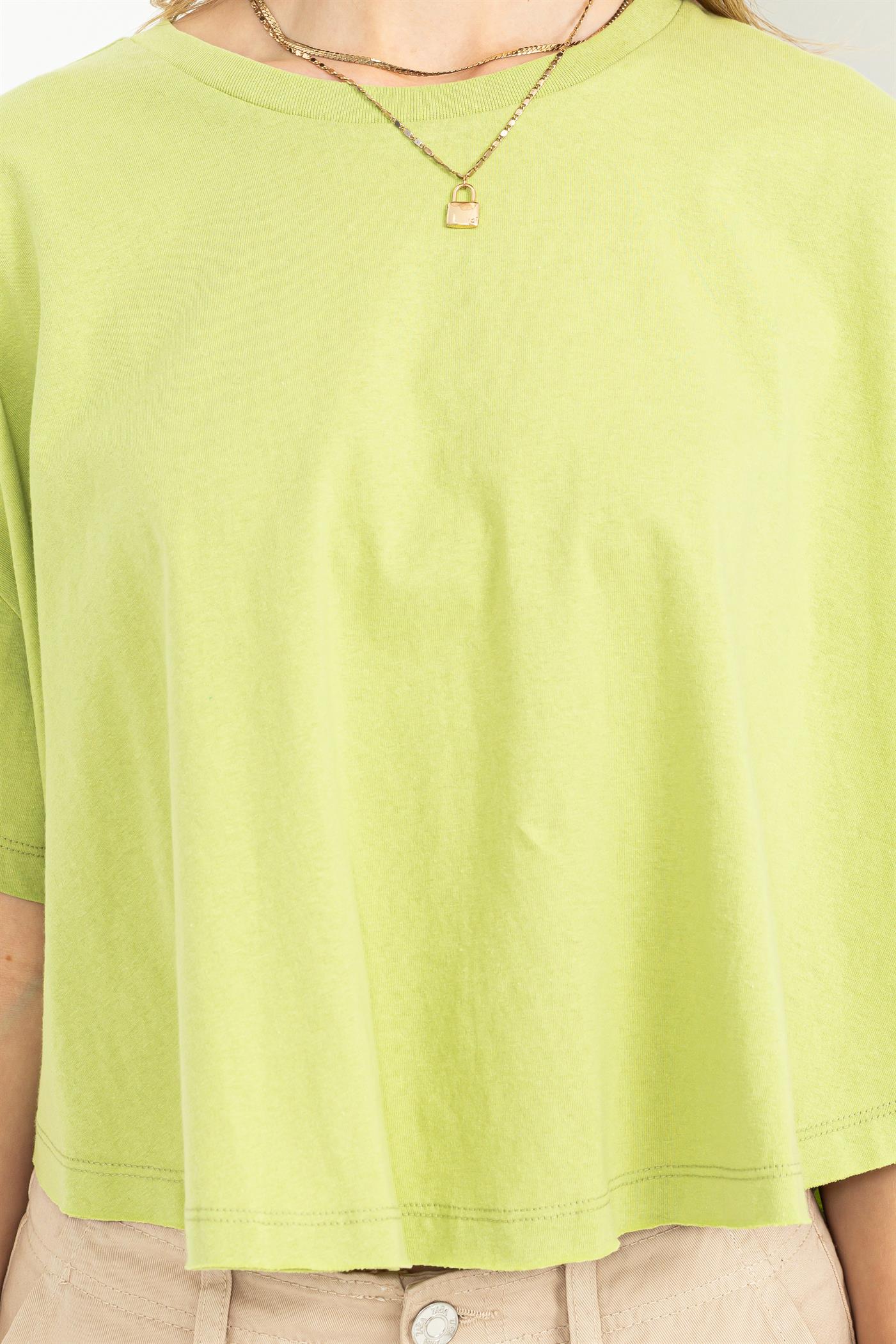 Wholesale Stay Easy Flutter Sleeve High-Low Top Clothing Tops DZ23C410 PALE OLIVE DOUBLE ZERO