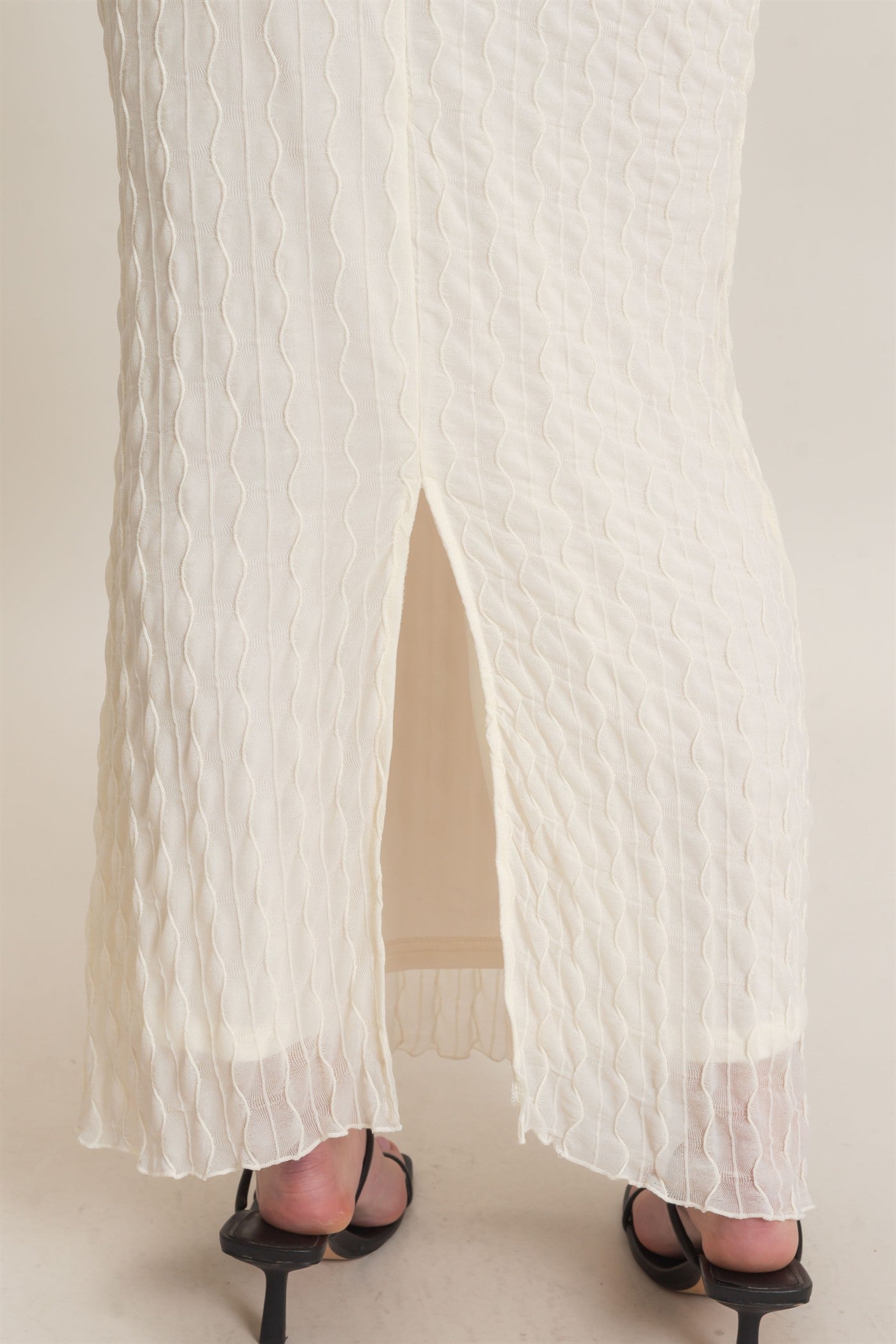 Wholesale Textured Maxi Skirt Skirts HF26F074 IVORY HYFVE