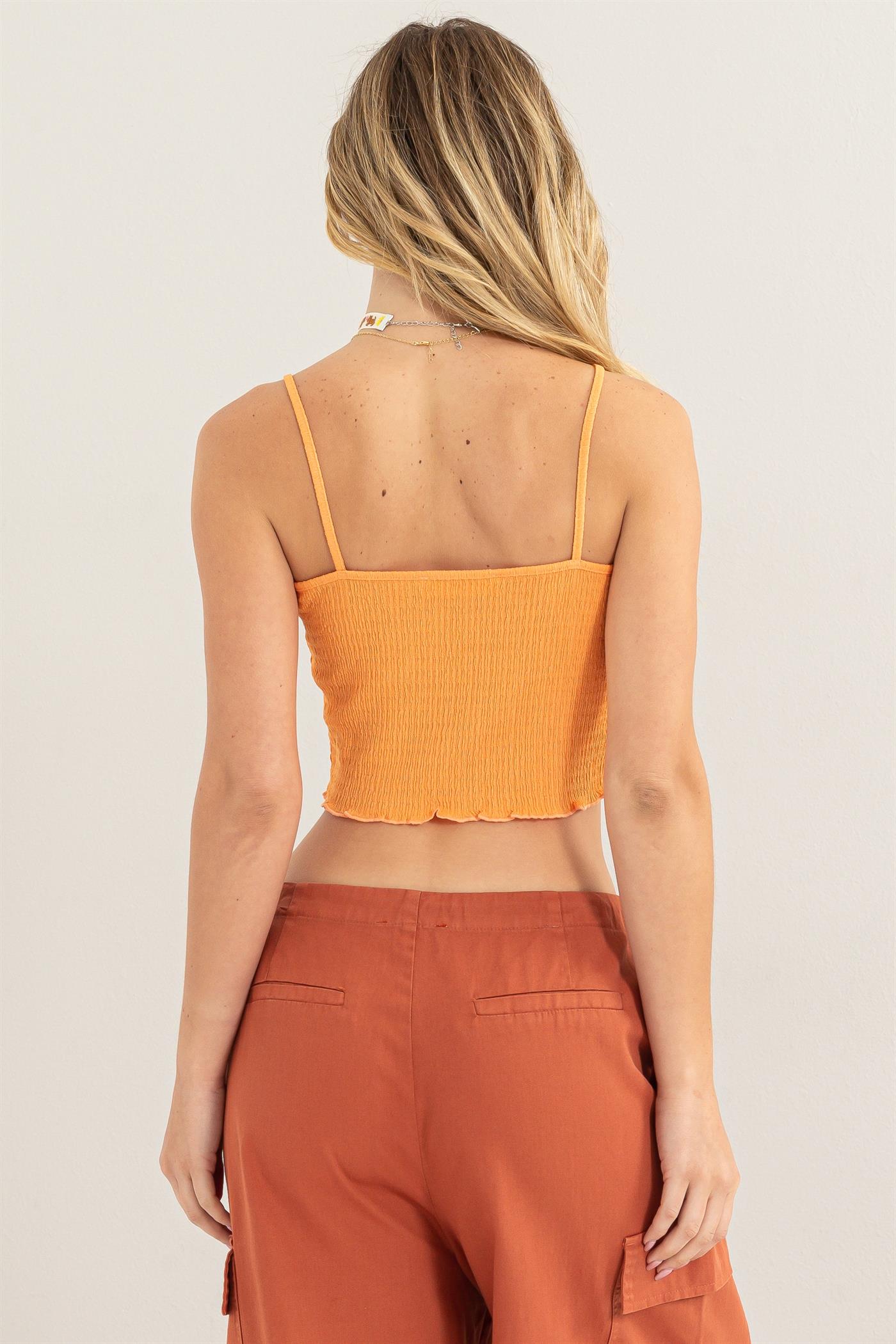 Wholesale Crop Cami Top Clothing Tops DZ24C836 ORANGE DOUBLE ZERO