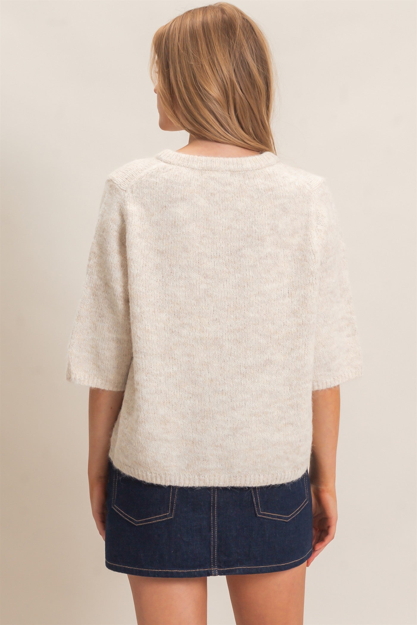 Wholesale Button-Up Cardigan Cardigans HF26E228 OATMEAL HYFVE