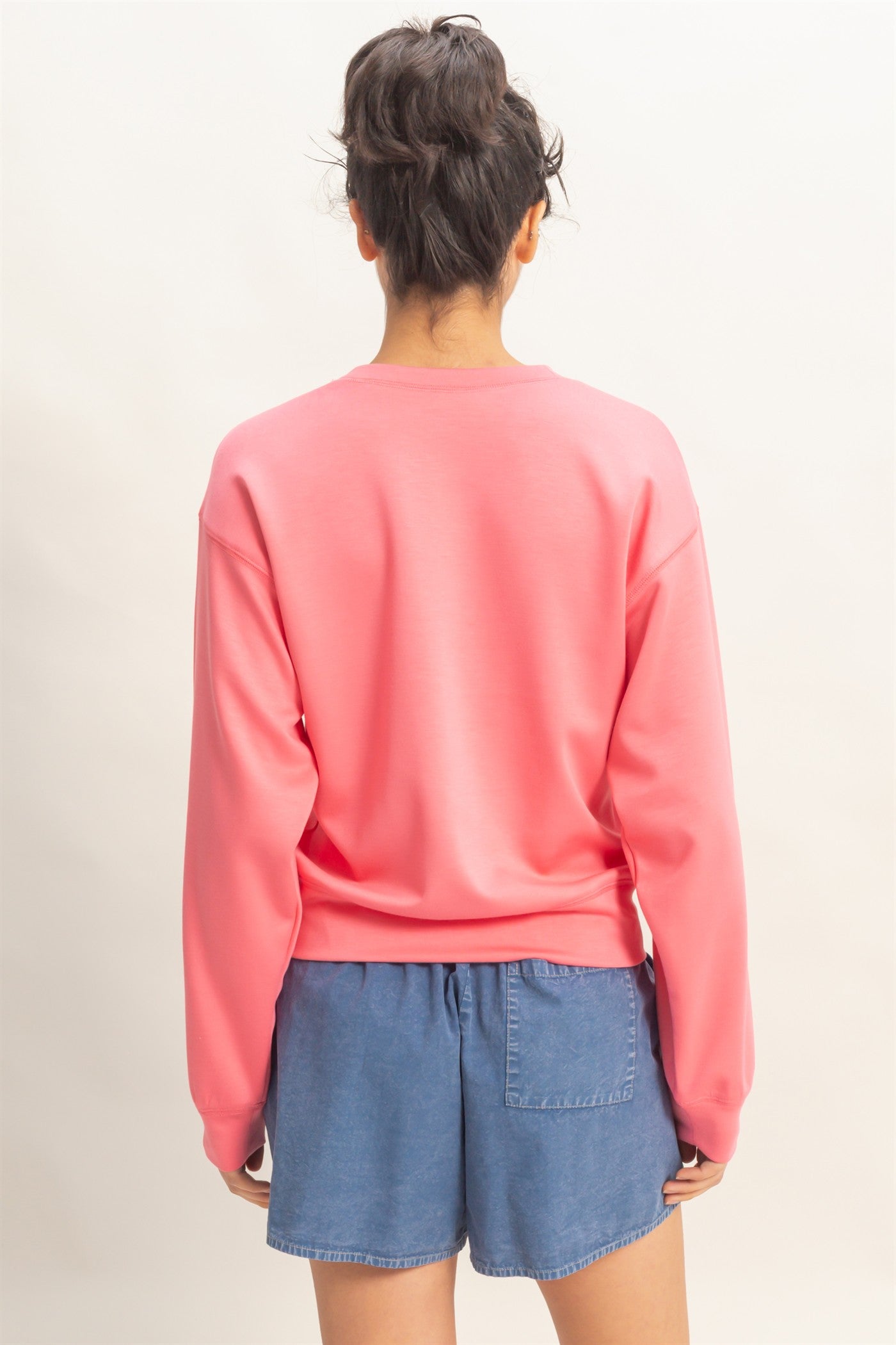 Wholesale Crew Neck Sweatshirt Sweatshirts DZ26C167 TAFFY PINK DOUBLE ZERO