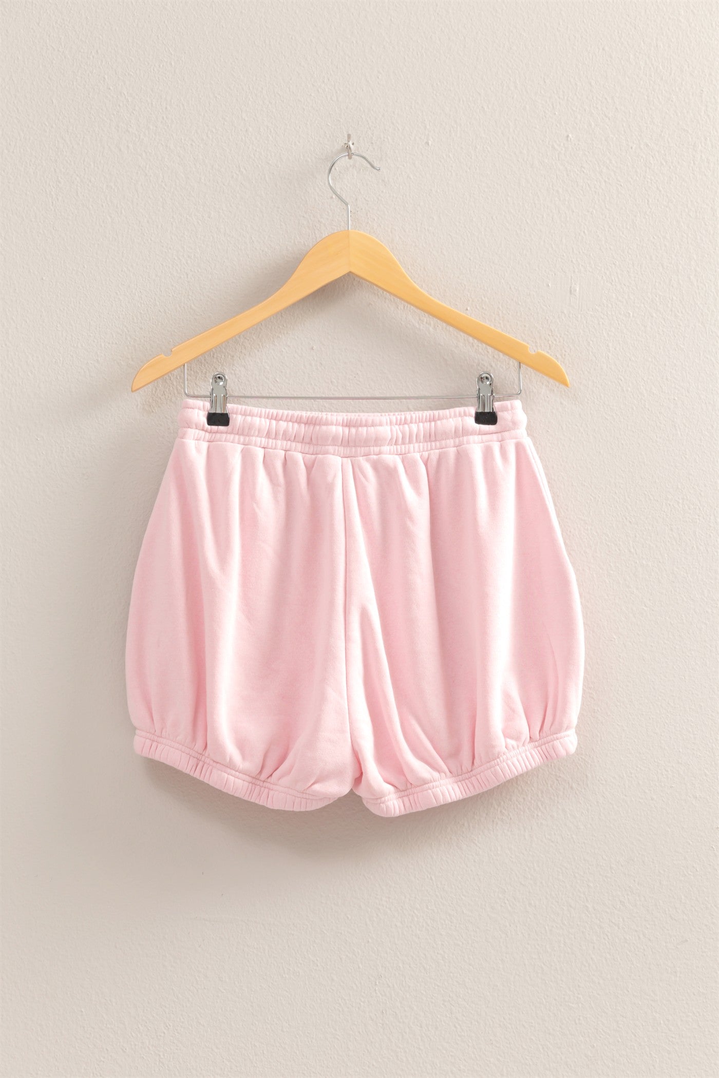 Wholesale Drawstring Waist Bubbled Hem Shorts Shorts DZ25A702 SOFT PINK DOUBLE ZERO