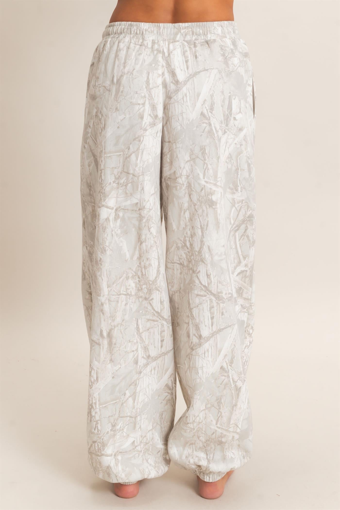 Wholesale Tree Camouflage Print Jogger Pants Pants DZ26E790 GRAY DOUBLE ZERO