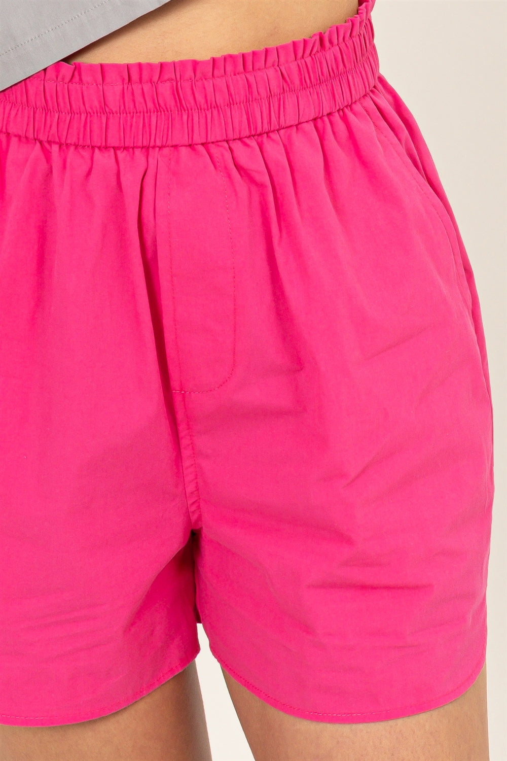 Wholesale Poplin High Waist Shorts Shorts DZ24A298 RASPBERRY DOUBLE ZERO