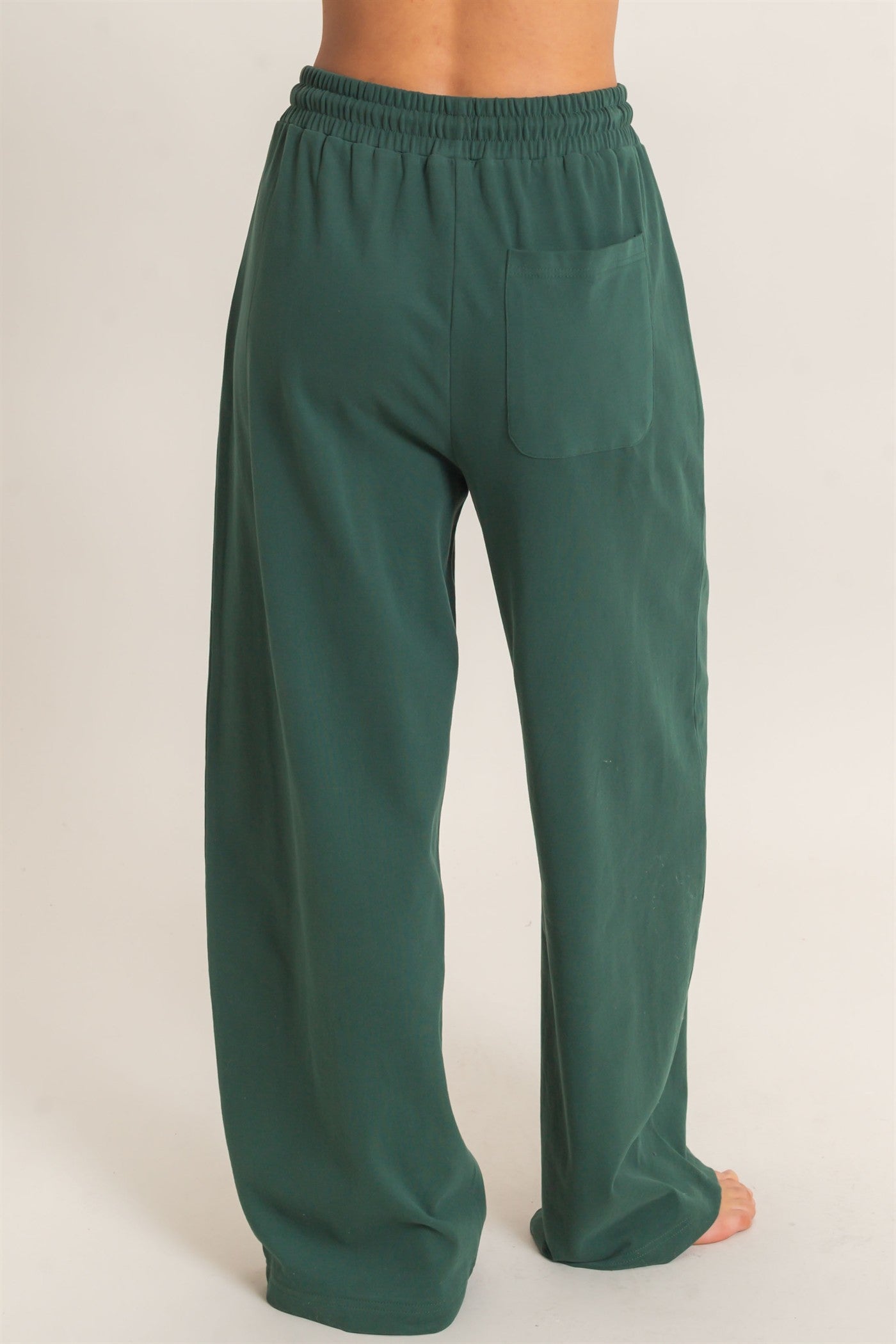 Wholesale Washed Barrel Sweatpants Pants DZ26E379 DARK GREEN DOUBLE ZERO