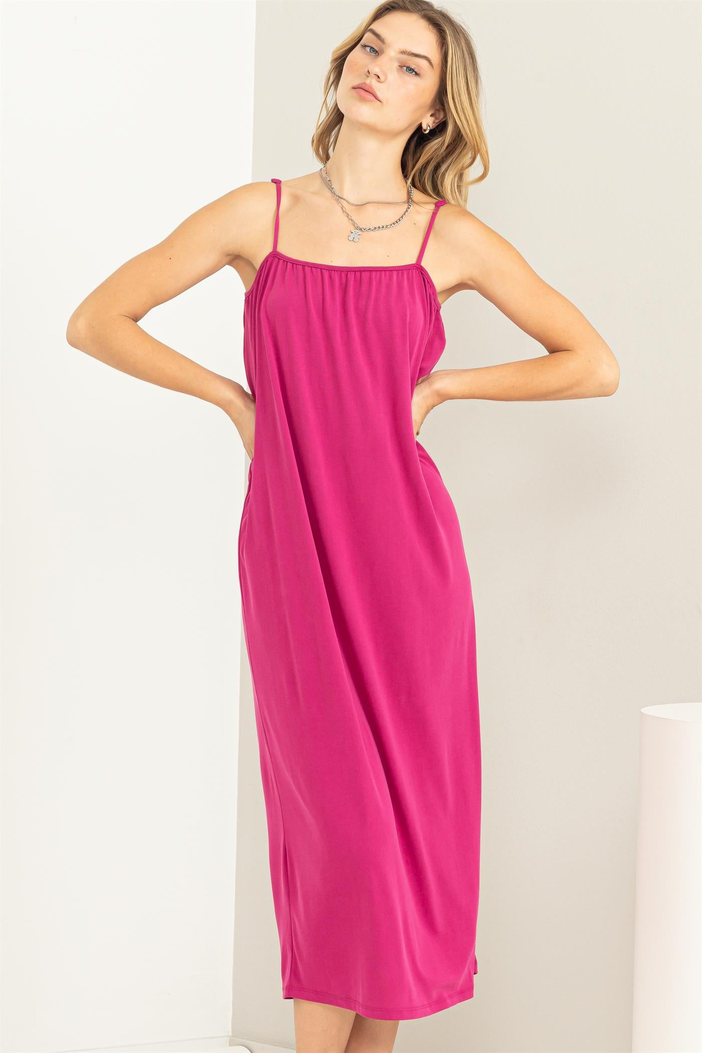 Wholesale Extra Love Tie-Back Midi Dress Dresses DZ22G696 JAM DOUBLE ZERO