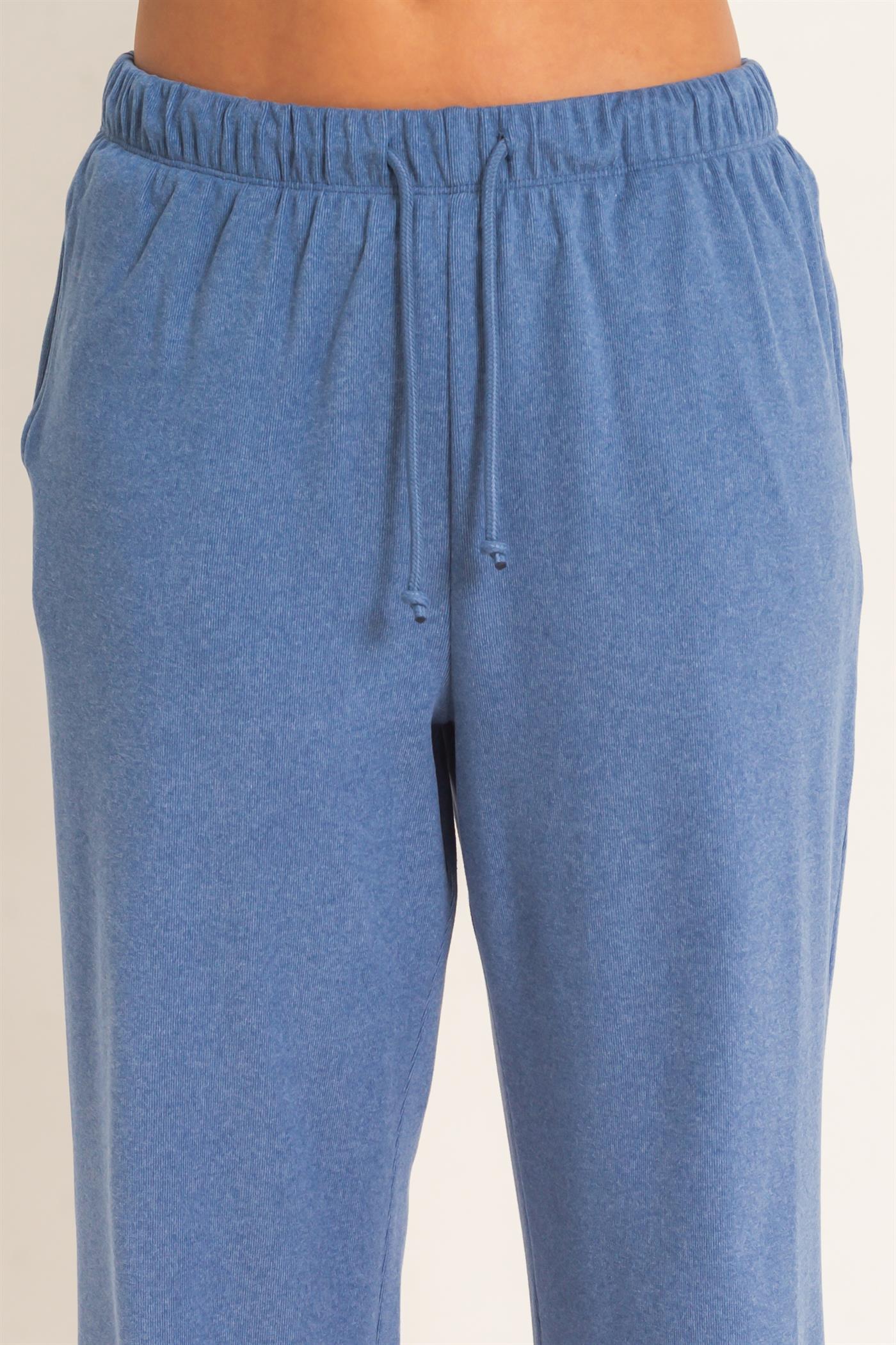 Wholesale Wide Leg Pants With Drawcord Pants DZ26E288 NAVY DOUBLE ZERO