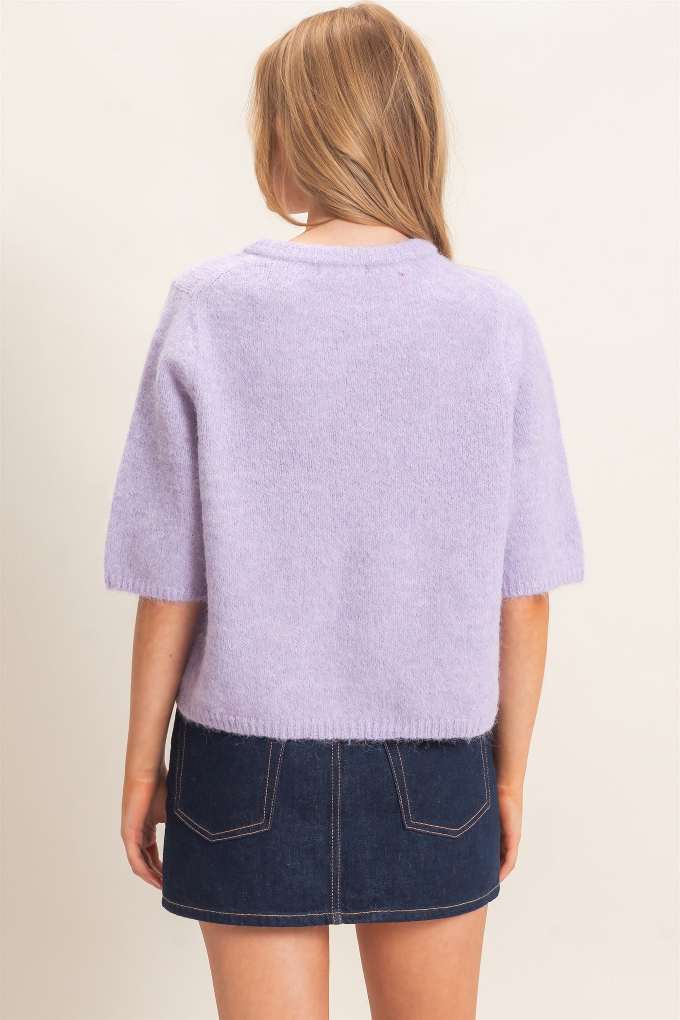 Wholesale Button-Up Cardigan Cardigans HF26E228 LIGHT LILAC HYFVE
