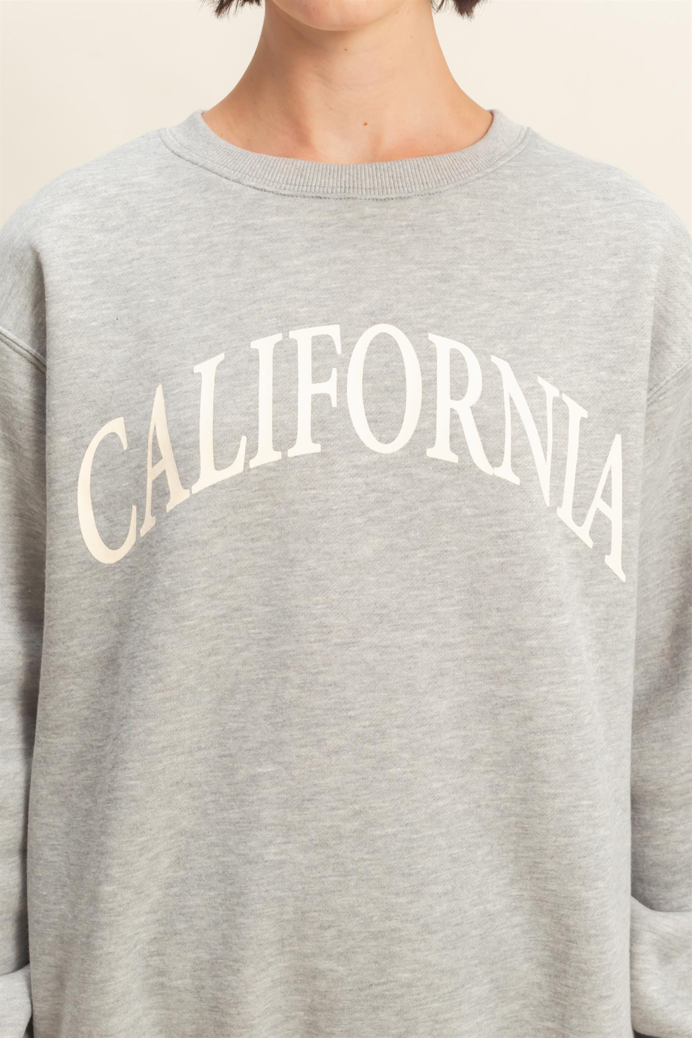 Wholesale California Graphic Sweatshirt Sweatshirts HF25E222 H.GRAY HYFVE