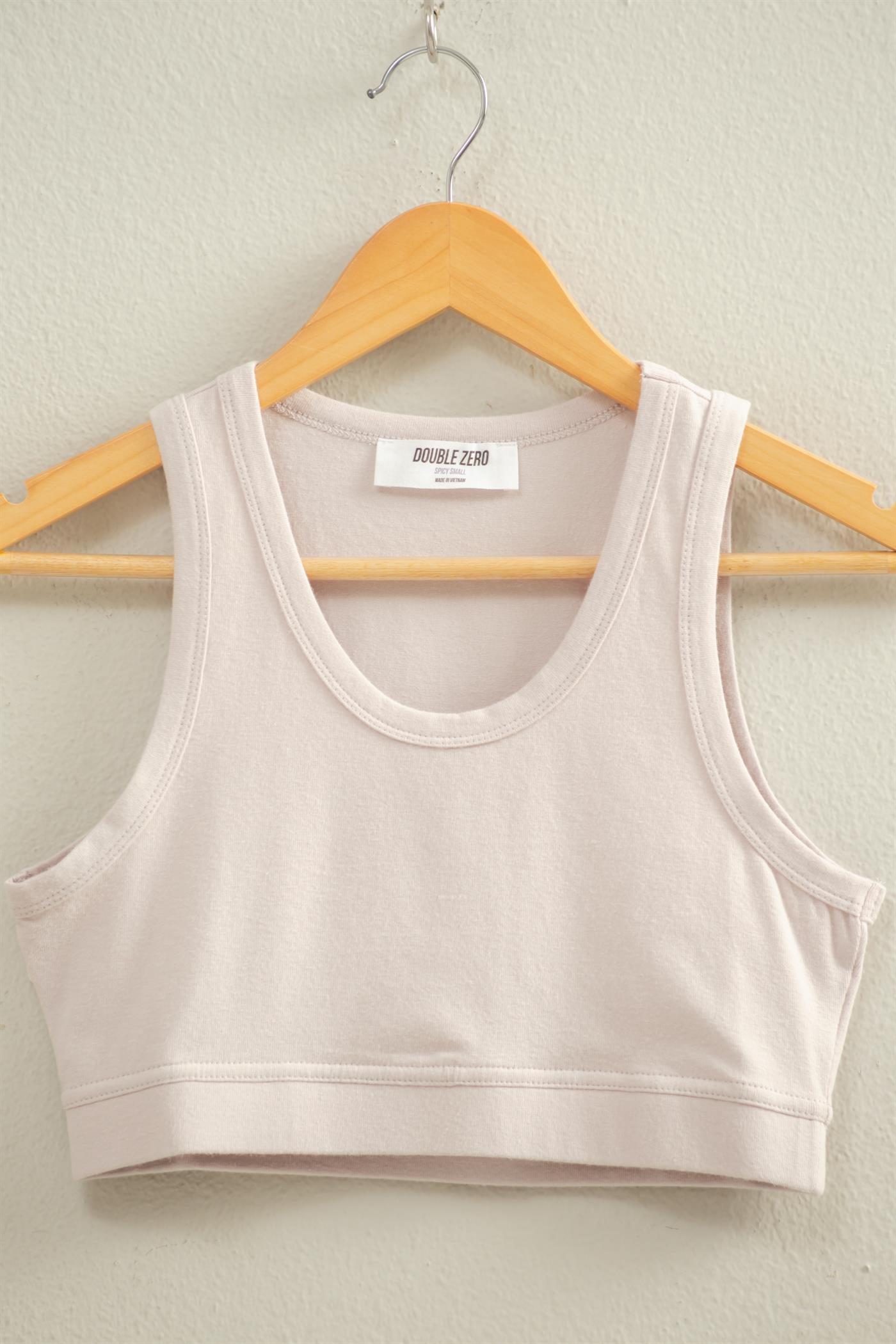 Wholesale Cropped Tank Top Clothing Tops DZ22E360 PASTEL VIOLET DOUBLE ZERO