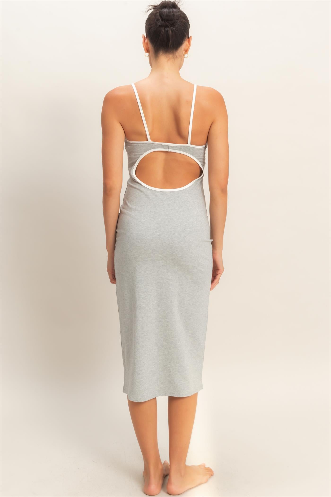 Wholesale Spaghetti Strap Bodycon Dress Dresses HF26A637 H.GRAY HYFVE