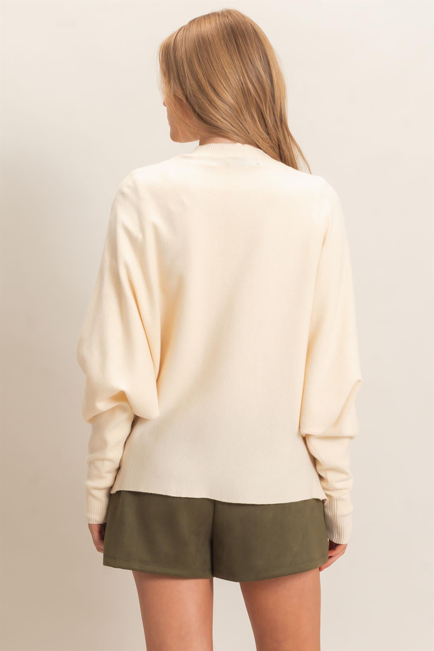 Wholesale Open Front Knit Cardigan Cardigans HF26E834 CREAM WHITE HYFVE