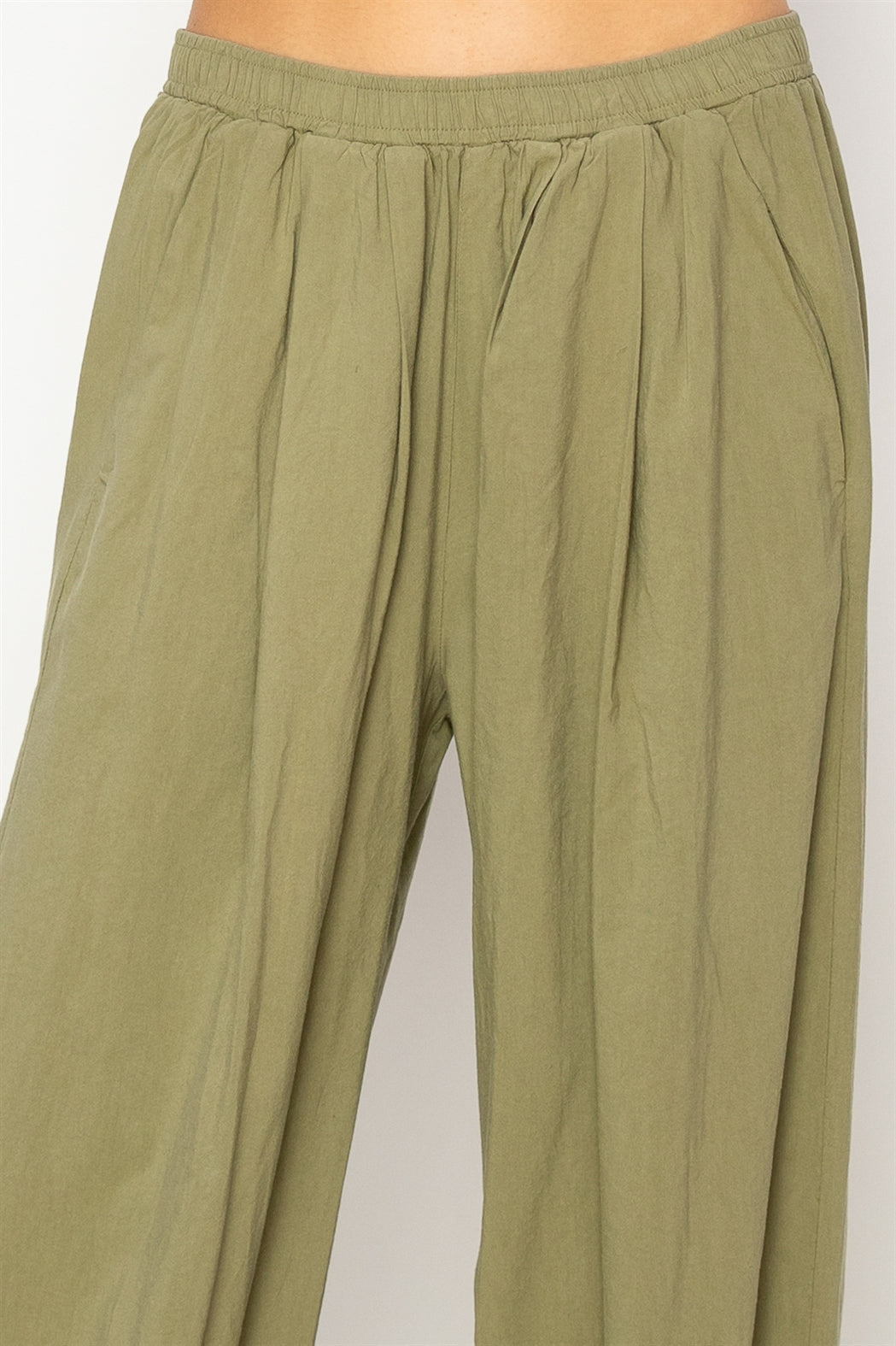 Wholesale Mid Rise Wide Leg Pants Pants DZ24A651 MOSS DOUBLE ZERO