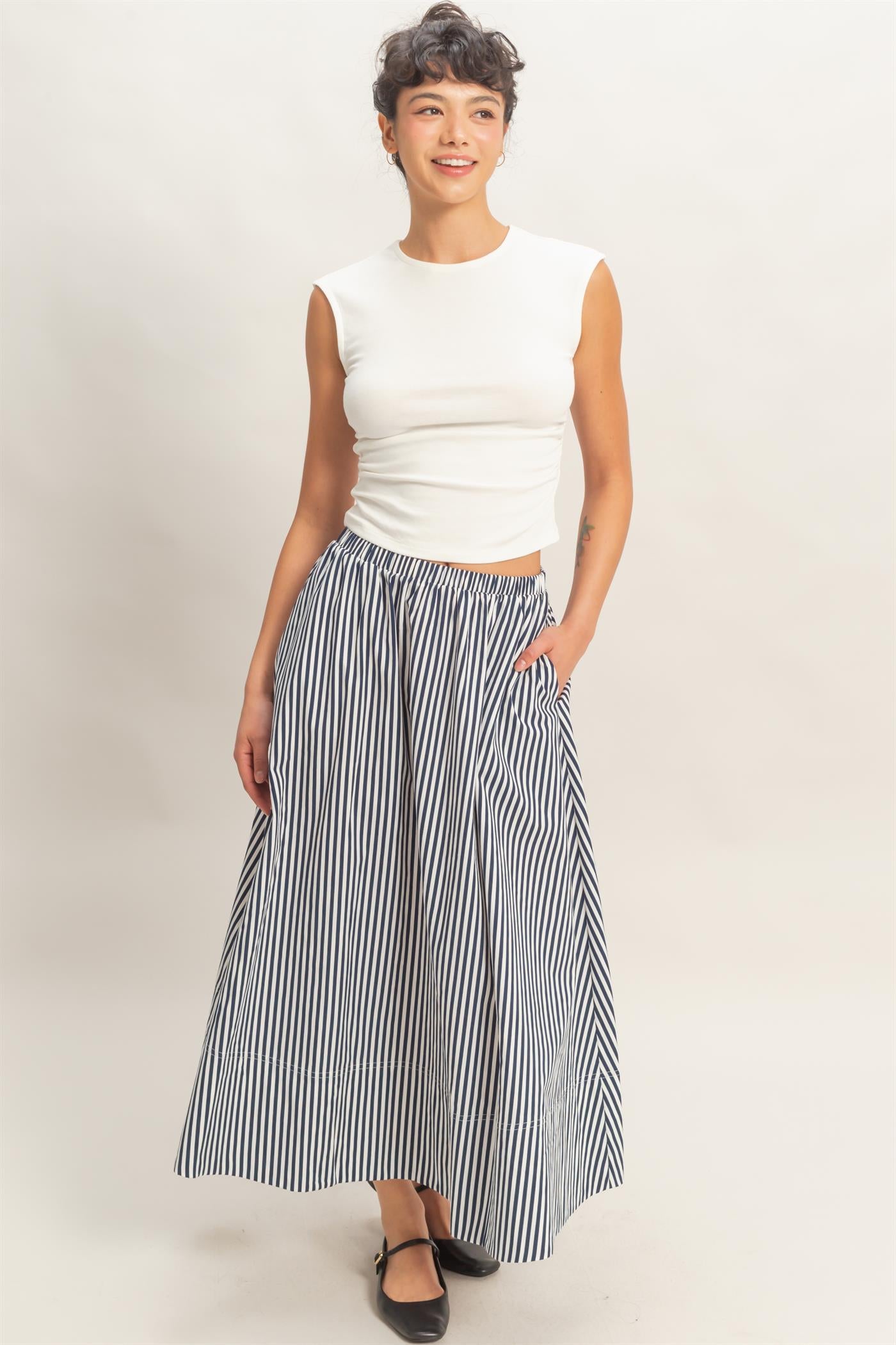 Wholesale Ruched Waist Cap Sleeve Top Clothing Tops DZ26A889 OFF WHTIE DOUBLE ZERO