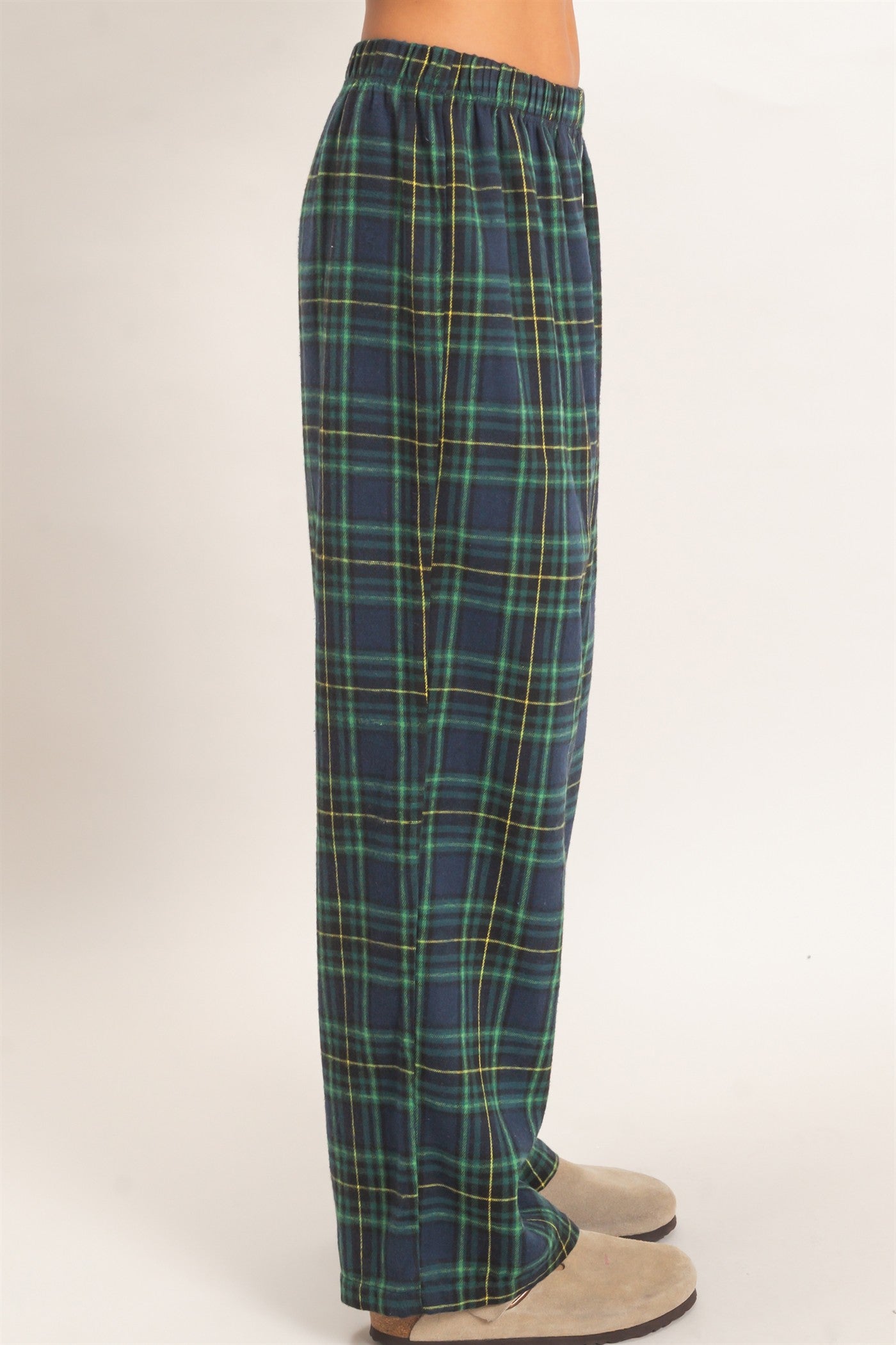 Wholesale Plaid Wide-Leg Pants Pants DZ26F271 GREEN DOUBLE ZERO