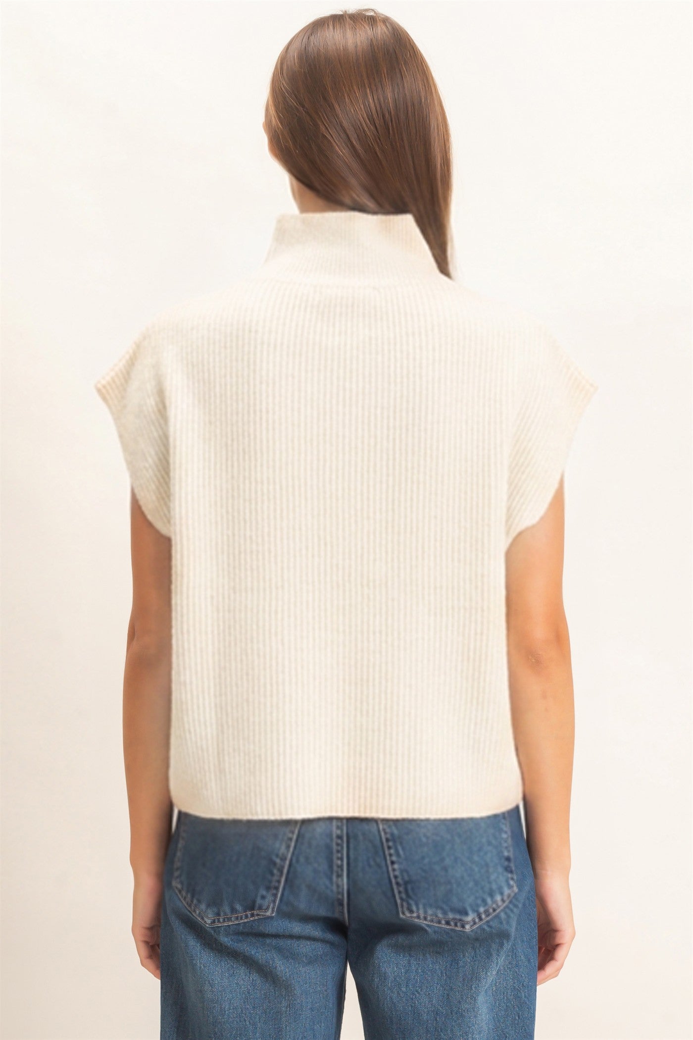 Wholesale Sleeveless High Neck Sweater Sweaters DZ26E295 ALPACA DOUBLE ZERO