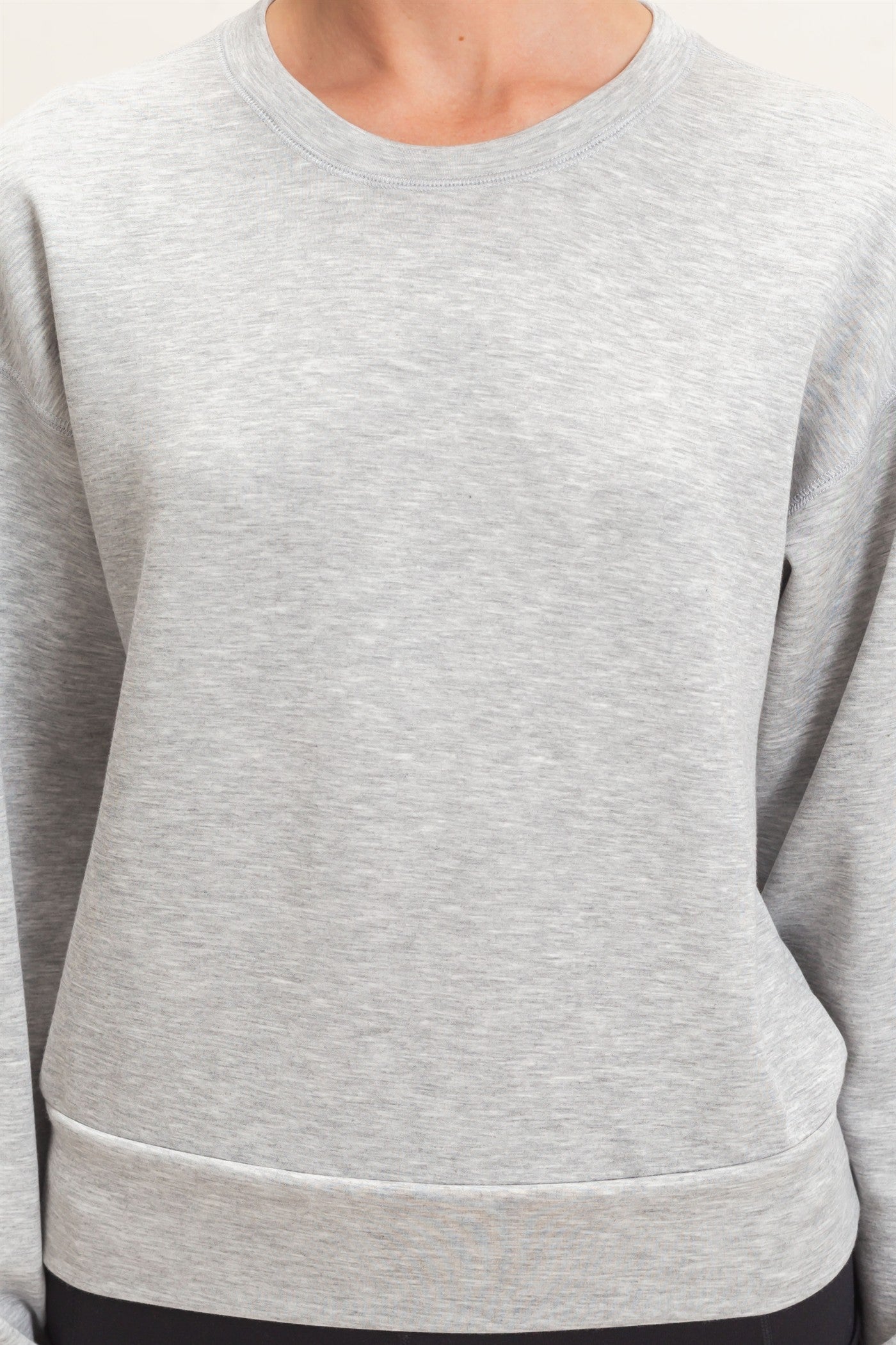 Wholesale Crew Neck Sweatshirt Sweatshirts DZ26C966 HEATHER GRAY DOUBLE ZERO