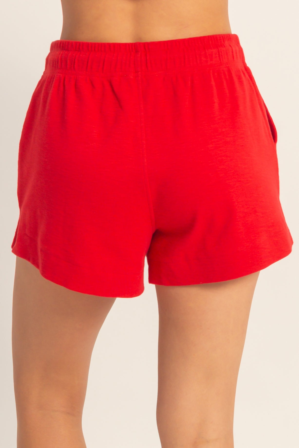 Wholesale Cotton Drawstring Pocket Shorts Shorts DZ25A748 RED DOUBLE ZERO