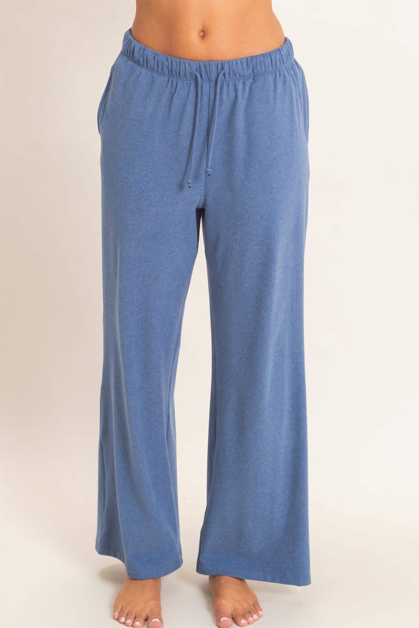 Wholesale Wide Leg Pants With Drawcord Pants DZ26E288 NAVY DOUBLE ZERO