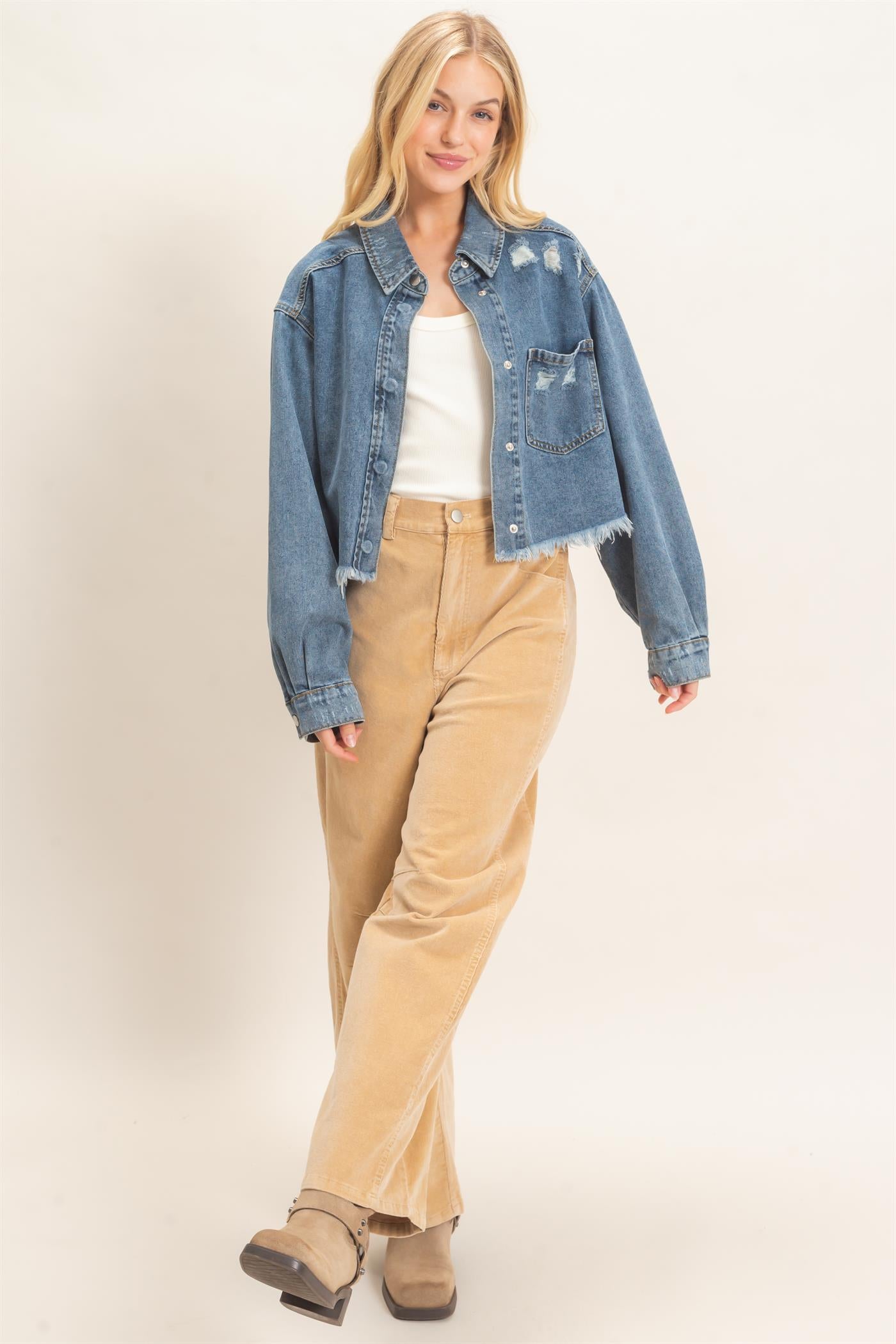 Wholesale Mineral Wash Wide-Leg Pants Pants HF26F238 TAUPE HYFVE