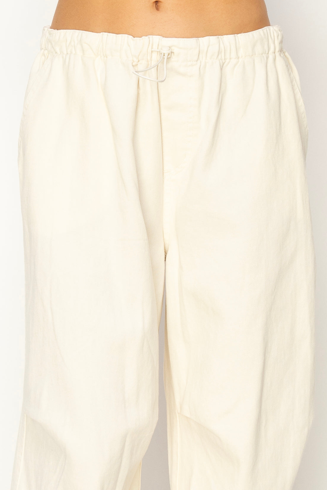 Wholesale Mid Rise Parachute Pants Pants DZ24A518 CREAM DOUBLE ZERO