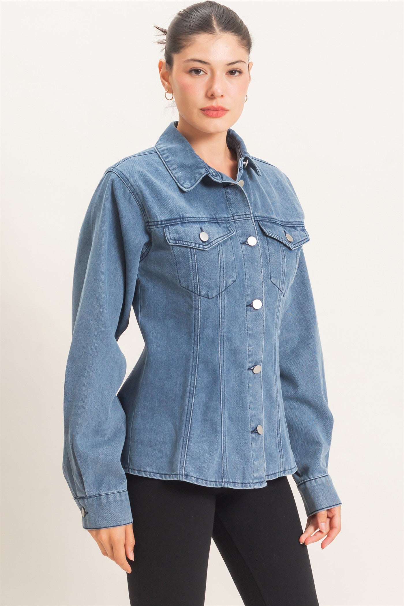 Wholesale Denim Jacket Coats & Jackets HF26C855 MEDIUM BLUE HYFVE