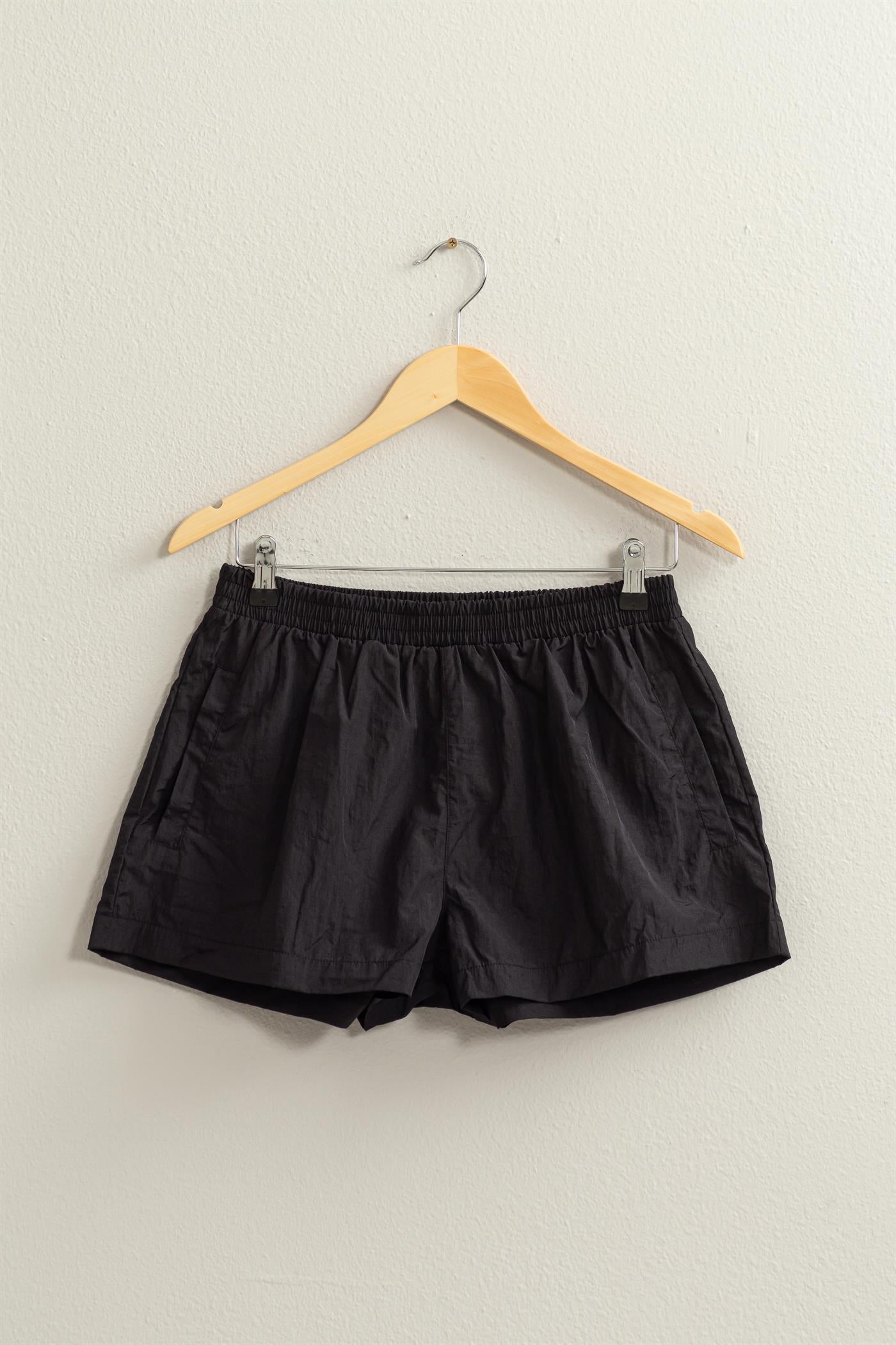 Wholesale Mid Waist Nylon Shorts Shorts DZ24C815 BLACK DOUBLE ZERO