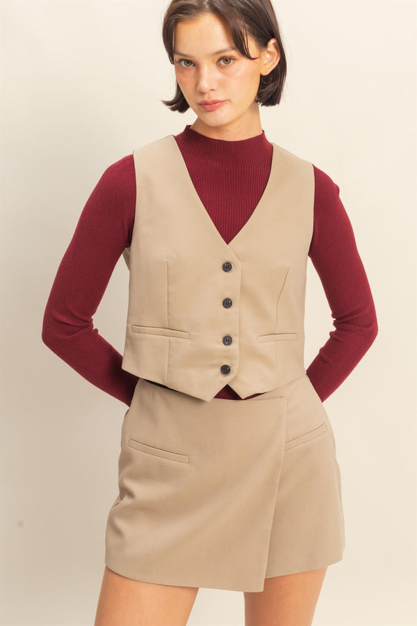 Tailored Button-Down Vest
