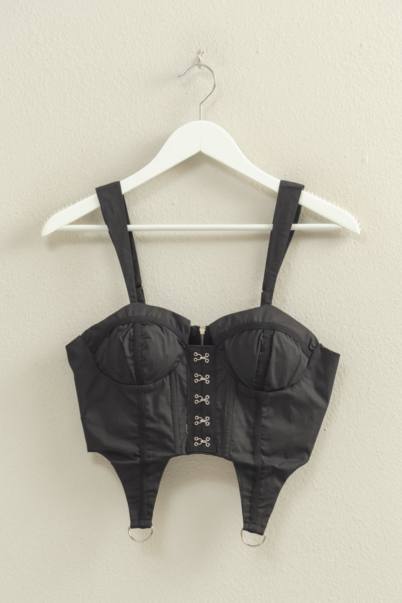 Wholesale Corset Style Blouse Clothing Tops HF22E655 BLACK HYFVE