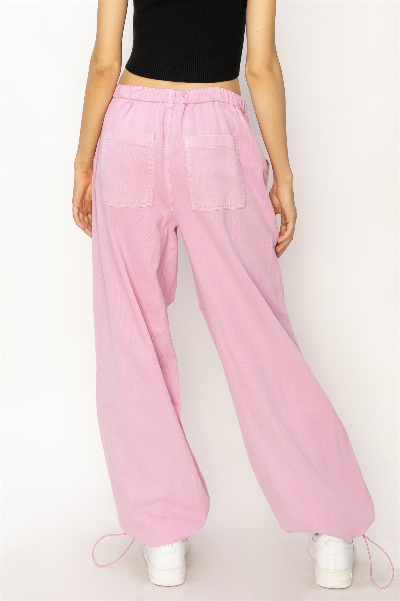 Wholesale Mid Rise Parachute Pants Pants DZ24A518 PINK DOUBLE ZERO