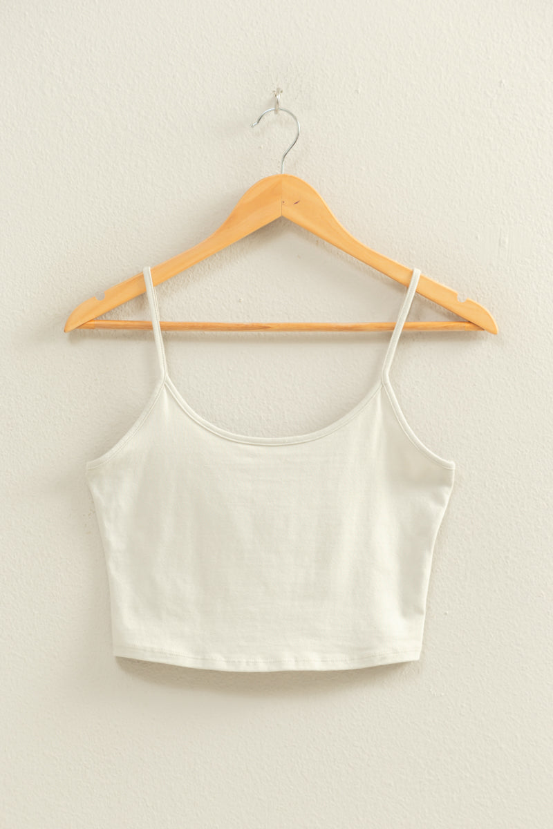Wholesale Basic Cropped Cami Top Clothing Tops DZ22C818 CERAMIC DOUBLE ZERO