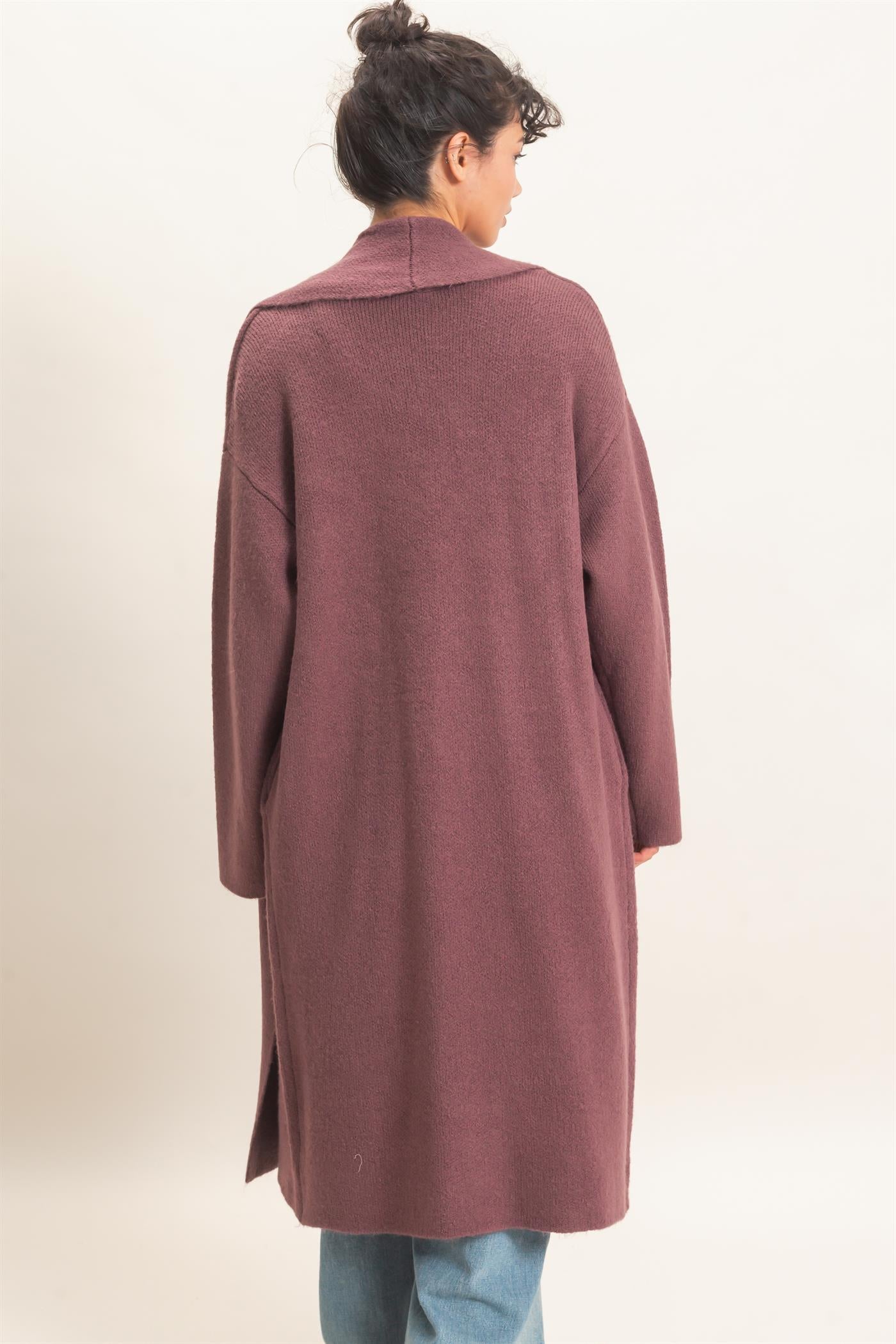 Wholesale Duster Cardigan Sweaters DZ26E267 COCOA DOUBLE ZERO