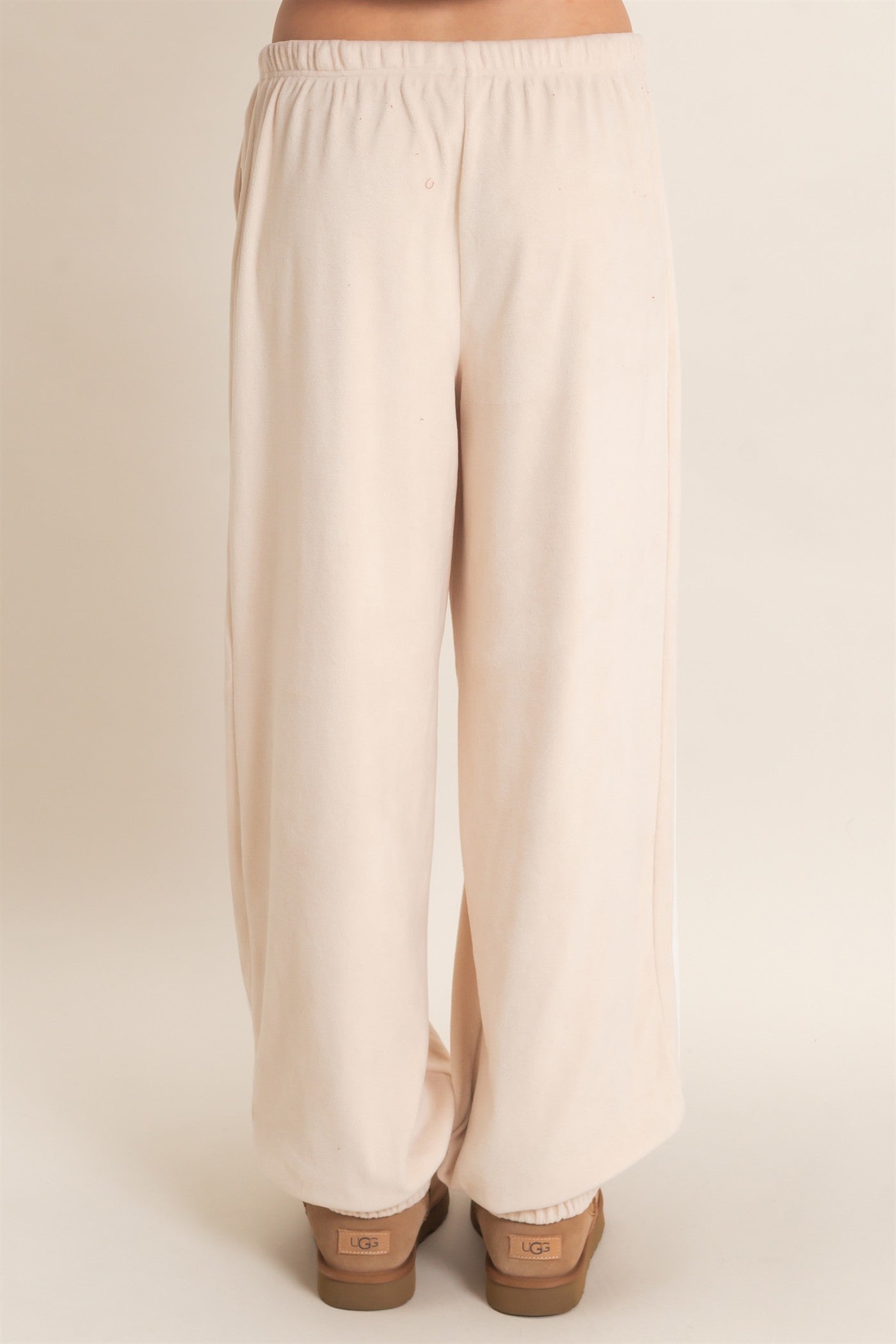 Wholesale Drawstring Waist Jogger Pants Joggers HF26E424-D CREAM HYFVE